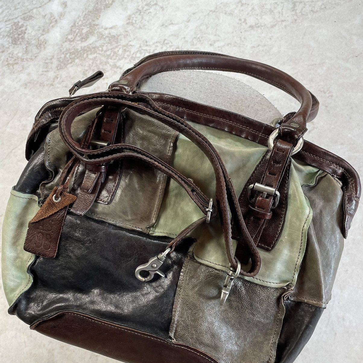 Japanese Brand × Other A.S.98 Airstep Patchwork Multicolor Leather Bag Size ONE SIZE - 10 Thumbnail