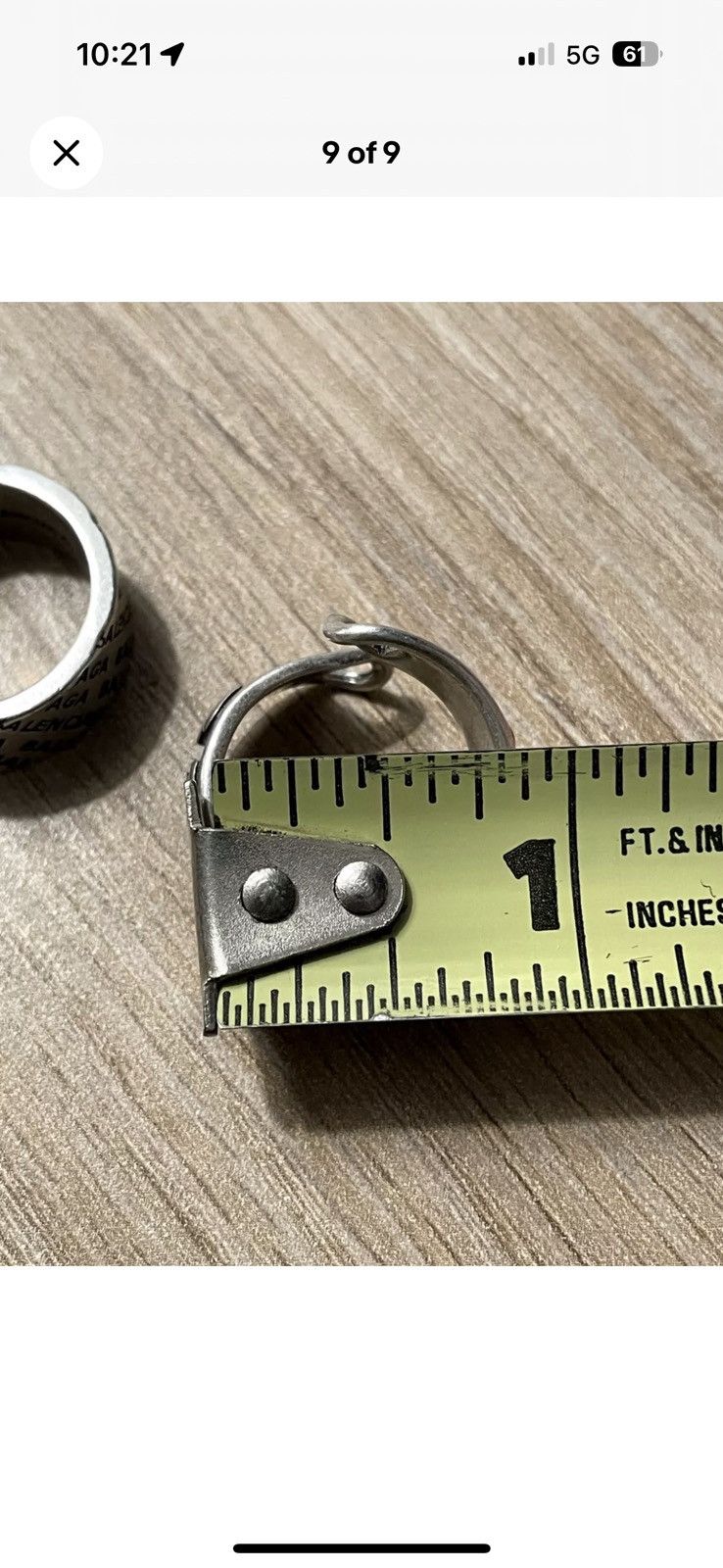 Balenciaga Balenciaga Ring Size 52 Size ONE SIZE - 9 Thumbnail