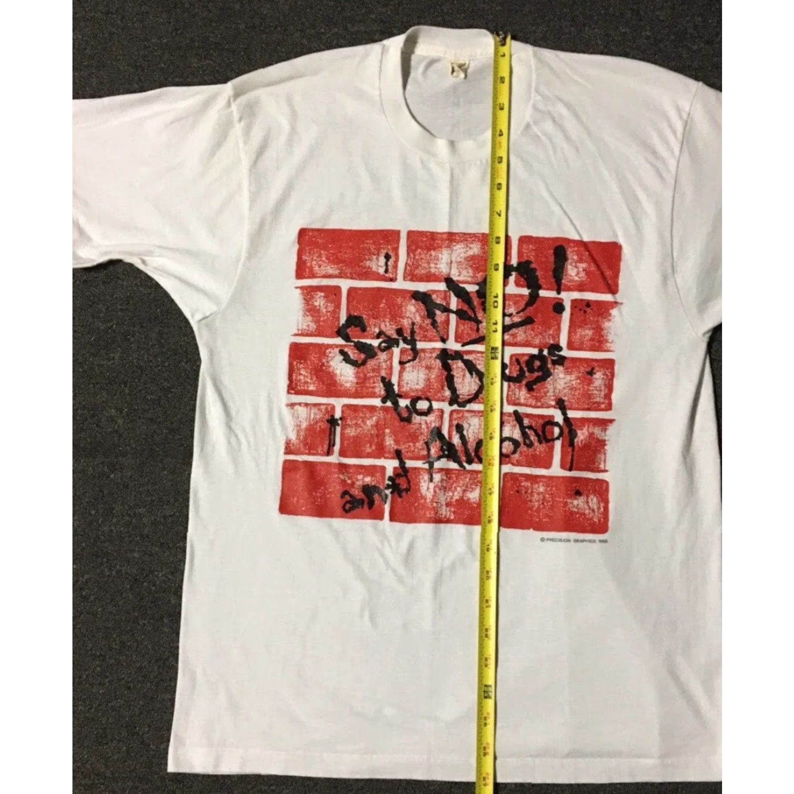Vintage VINTAGE Say No To Drugs & Alcohol Shirt S White 80s 420, 90s, Retro, Punk, Graffiti, Humor, Joke Mens Shirt Size US S / EU 44-46 / 1 - 8 Thumbnail