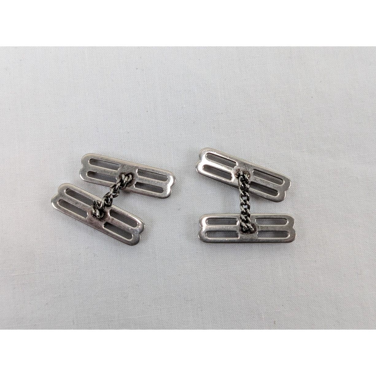 Balenciaga o1rshd1 Q:2/ Size:OS/ BB Icon Cufflinks Brass Antique Silver Size ONE SIZE - 9 Thumbnail