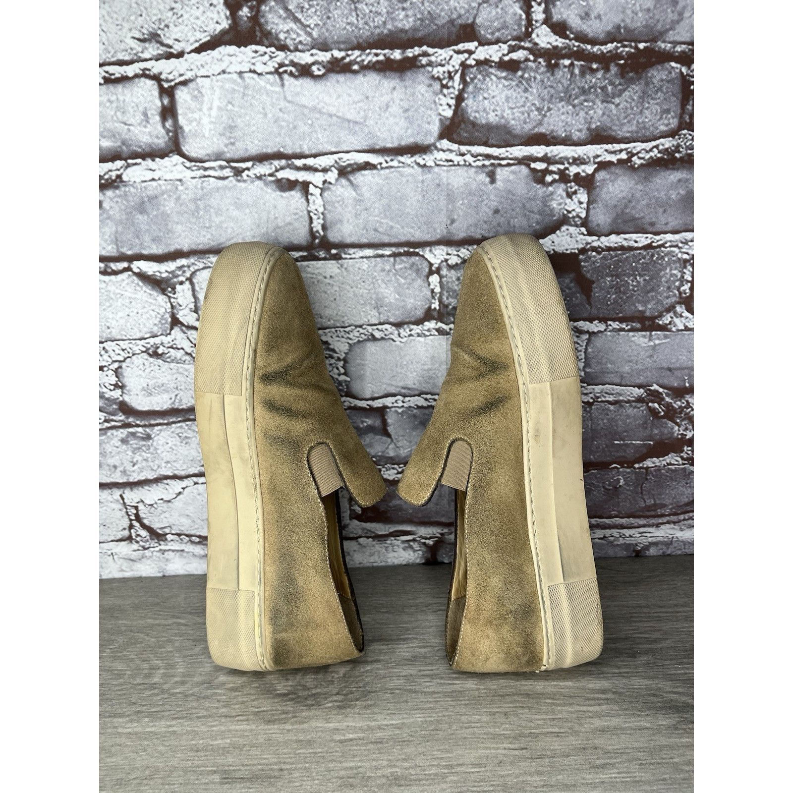 Frame Frame Le Ren Tan Suede Leather Slip On Sneakers Shoes Women Size US 8 / IT 38 - 24 Thumbnail