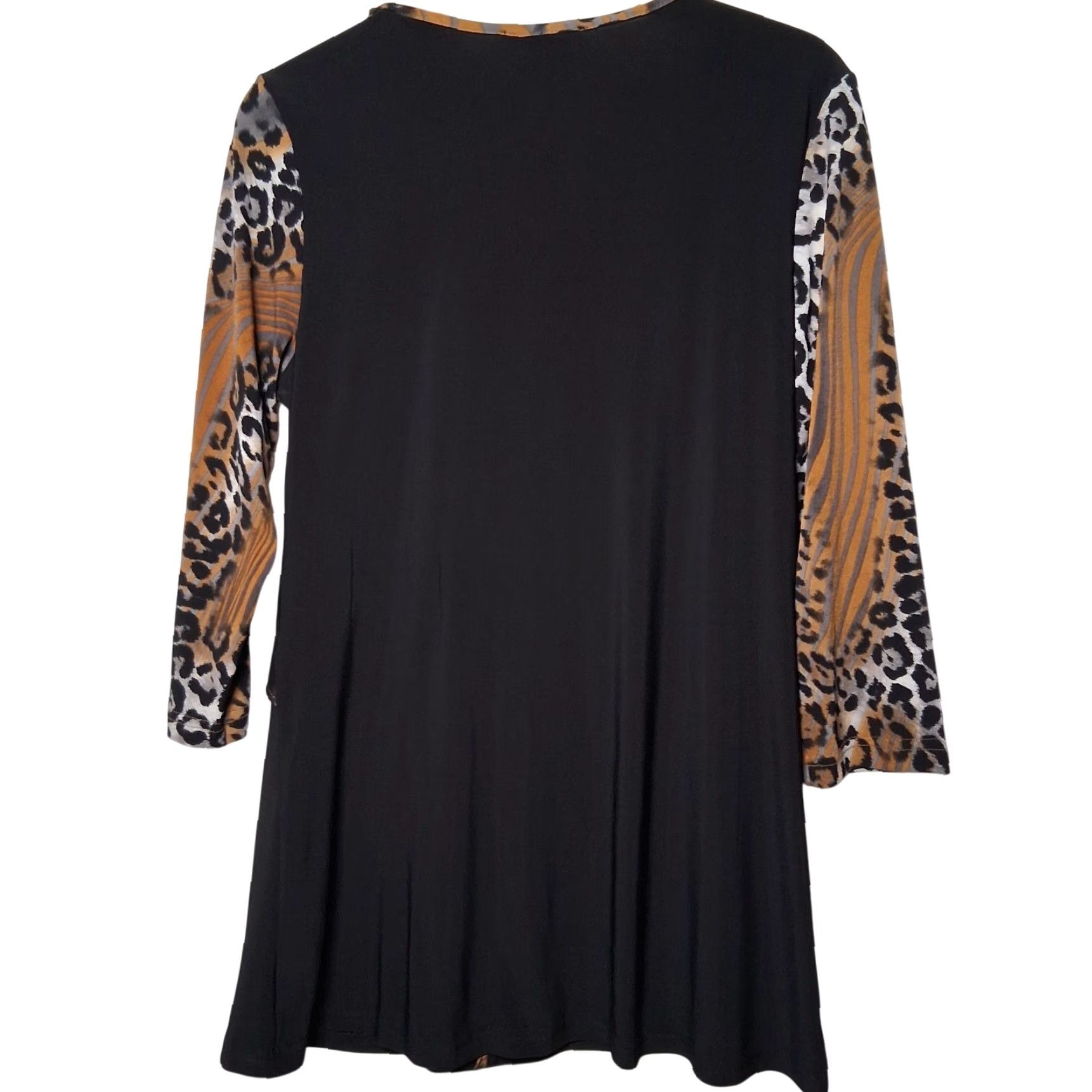 Vintage VINTAGE Bali Shirt Women L Cat Zebra Print Black Long Sleeve Eccentric Artsy Tunic Size L / US 10 / IT 46 - 2 Thumbnail