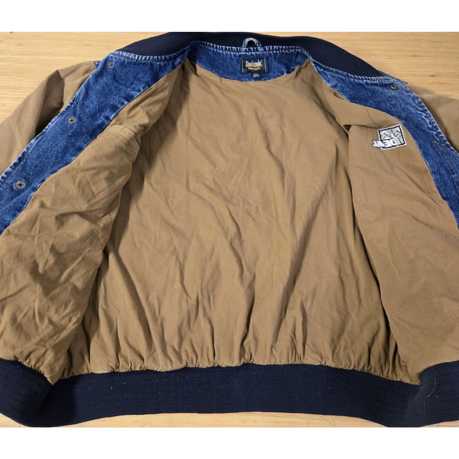 Dunbrooke VINTAGE Dunbrooke Jacket Mens XL Denim Varsity Bomber Snap Front Ideal Patch 90s Size US XL / EU 56 / 4 - 7 Thumbnail