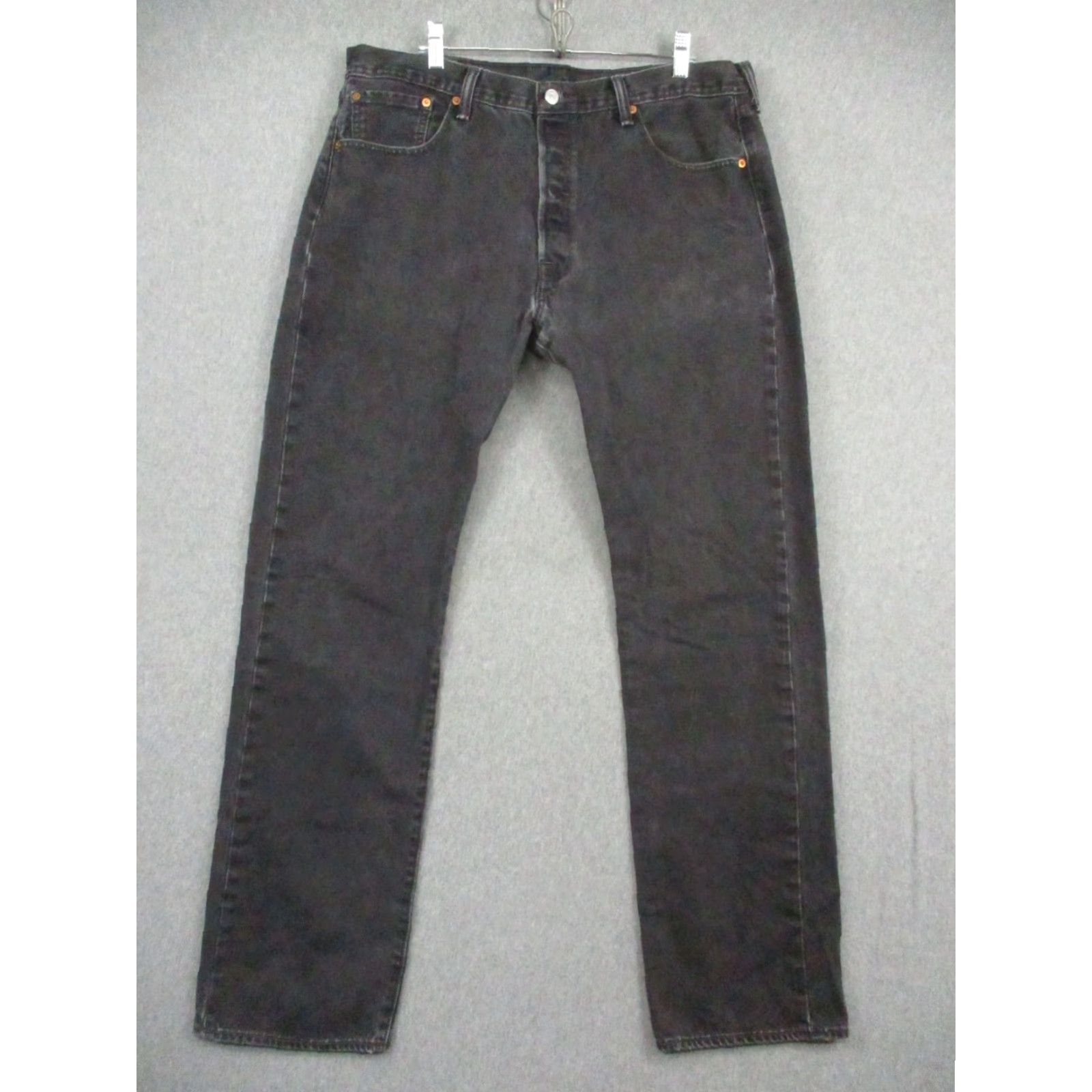 Levi's Levi's 501 Jeans Mens 38x34 Black Denim Straight 501 Button Fly Classic Vintage Jeans Mens Size US 38 / EU 54 - 2 Thumbnail