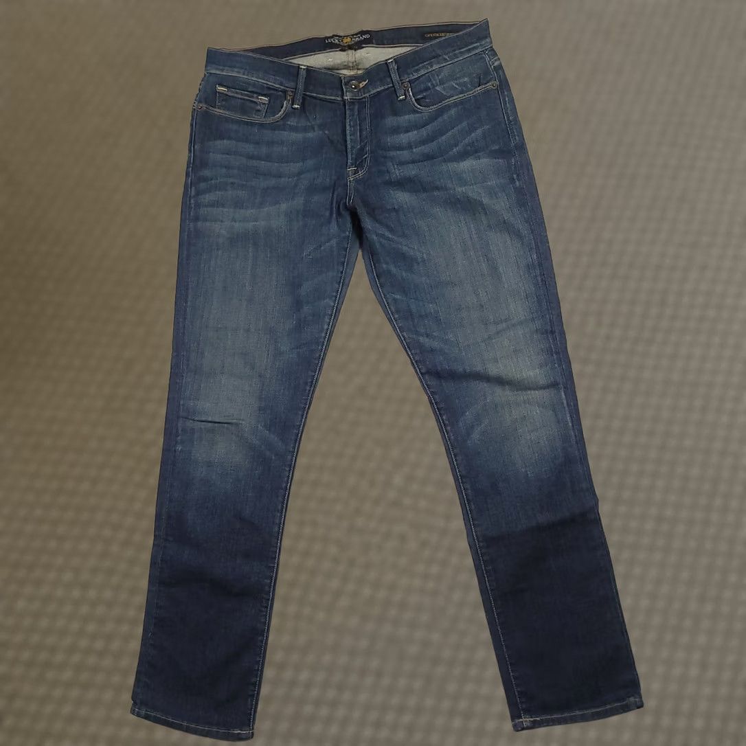 Lucky Brand Lucky Brand Cate Stacked Skinny Jeans Size 12/31 Medium Wash Denim Jeans Womens Slim Stretch 5-Pocket Inseam 30 in Blue Size 34" / US 12 / IT 48 - 1 Thumbnail