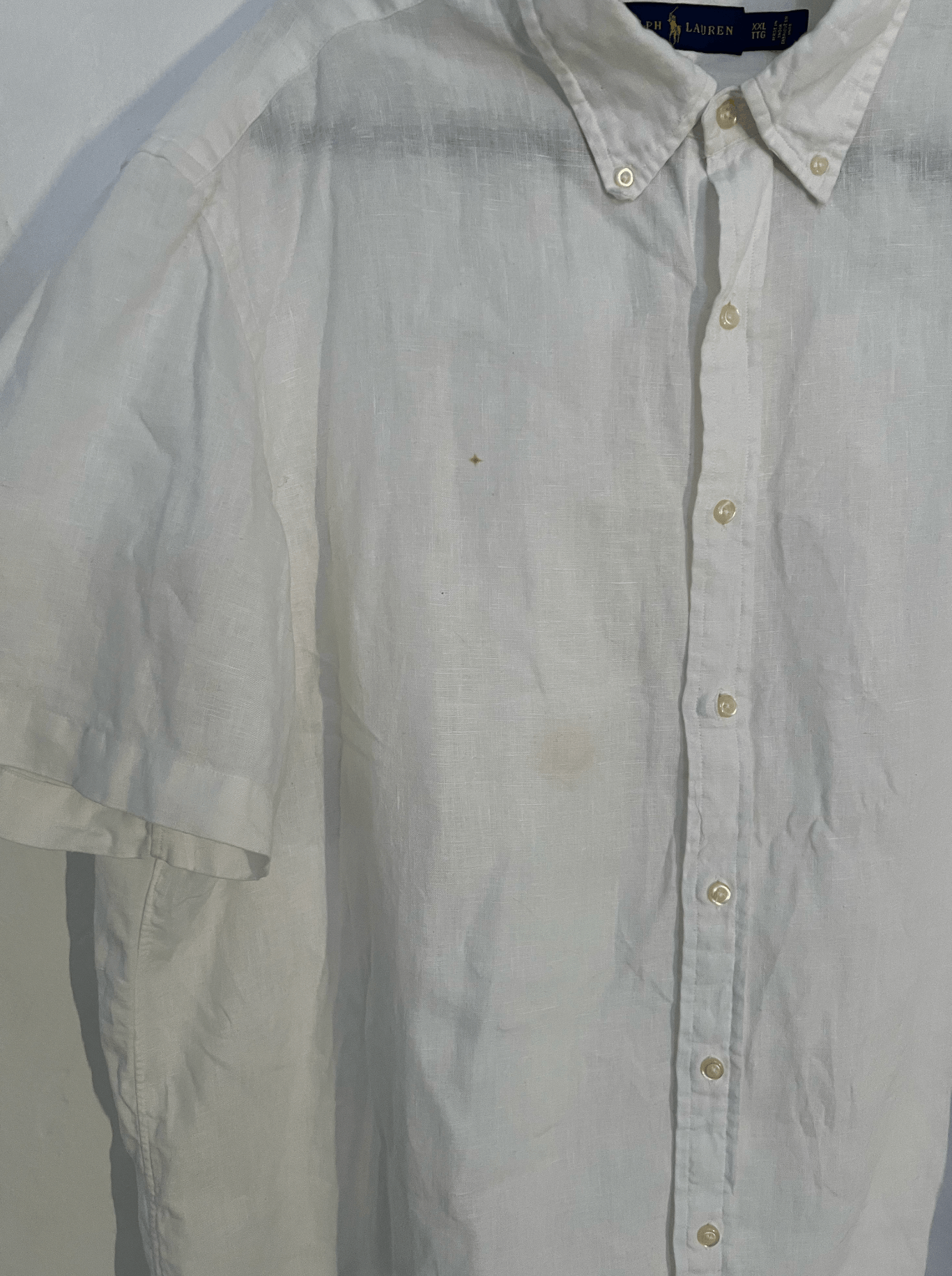 Polo Ralph Lauren Polo Ralph Lauren Linen Short Sleeve Shirt White XXL Size US XXL / EU 58 / 5 - 4 Thumbnail