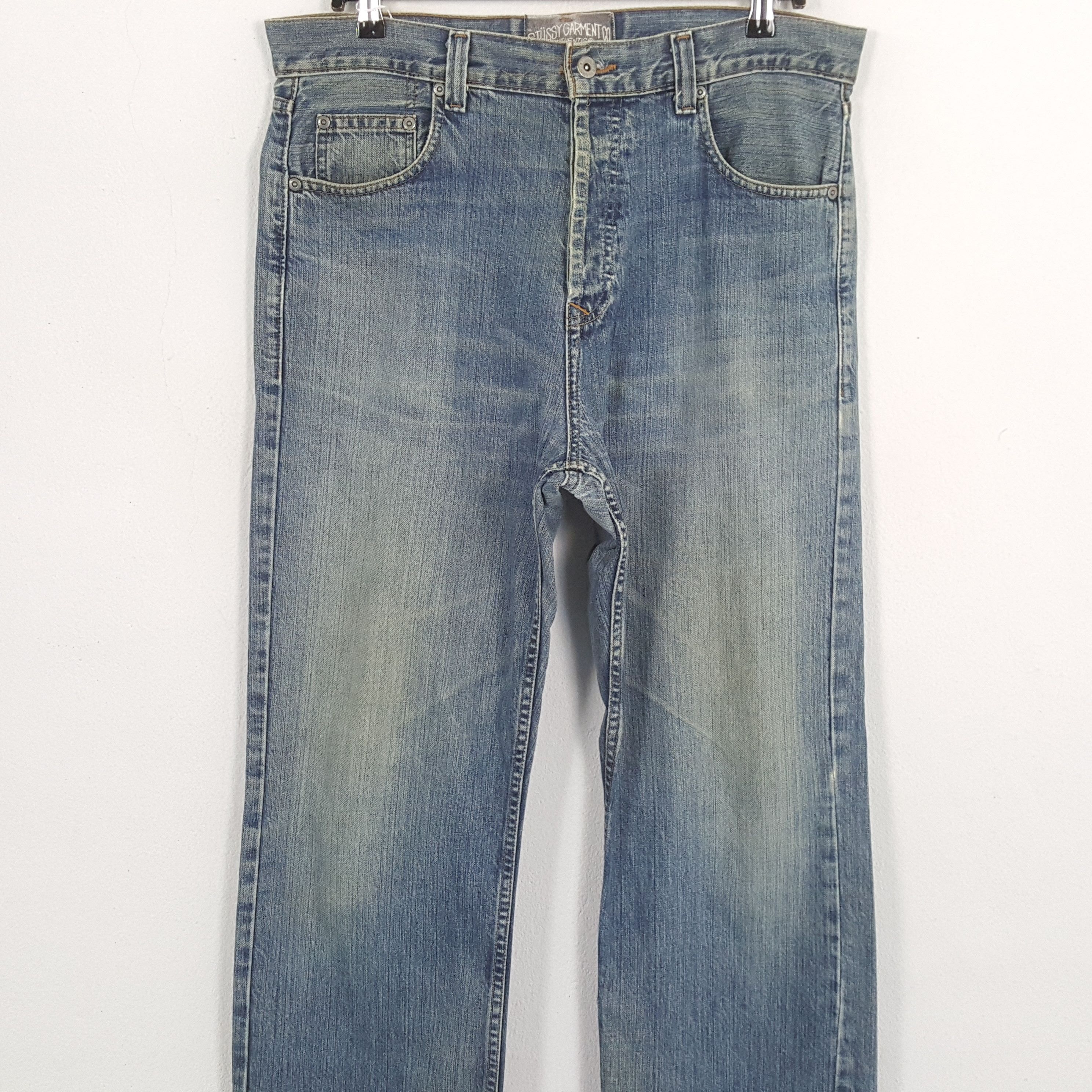 Stussy STUSSY Streetwear Skateboard Style Custom Art Jeans Size US 35 - 5 Thumbnail