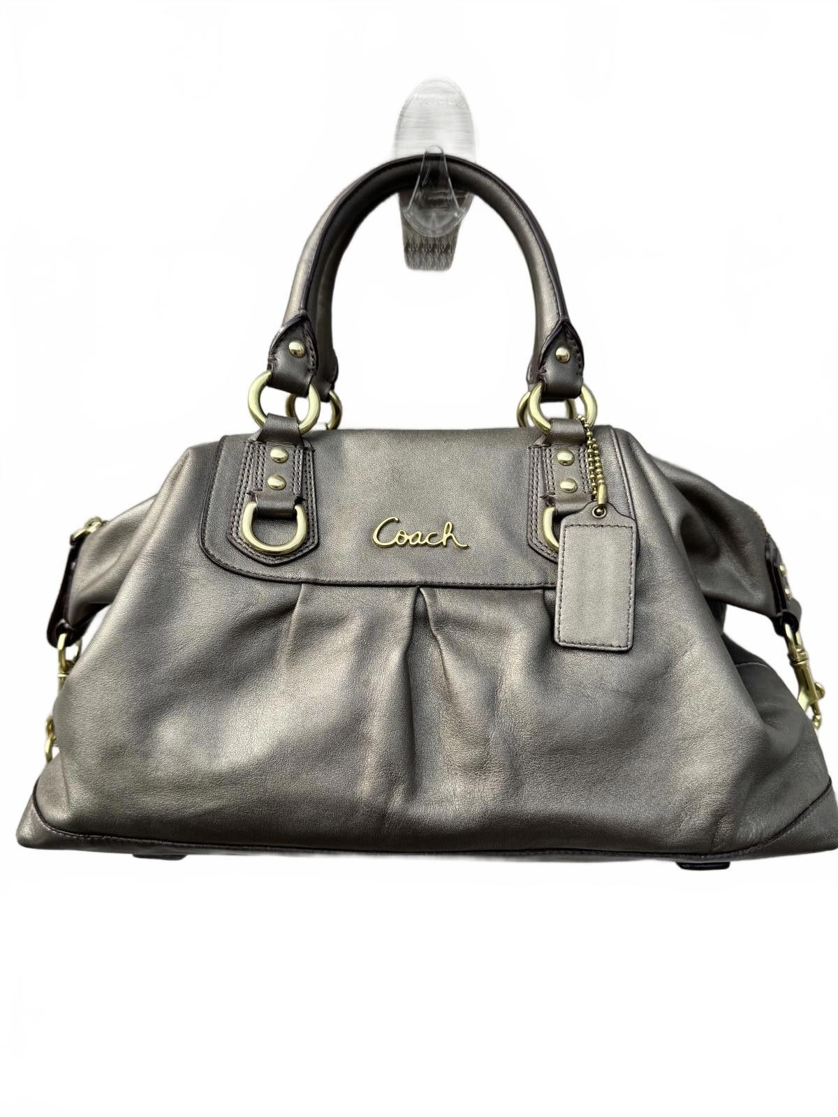 Coach Coach Women's Leather Handbag Metallic Bronze Size ONE SIZE - 1 Thumbnail