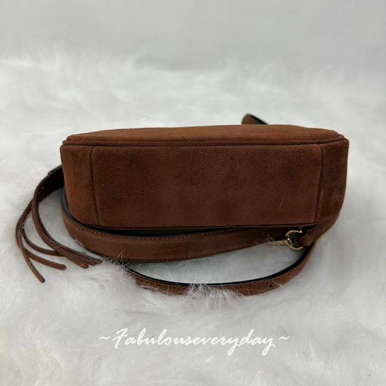 Coach Coach Teri Mini Crossbody/Shoulder Suede/Gold/Vintage Brown Size ONE SIZE - 7 Thumbnail