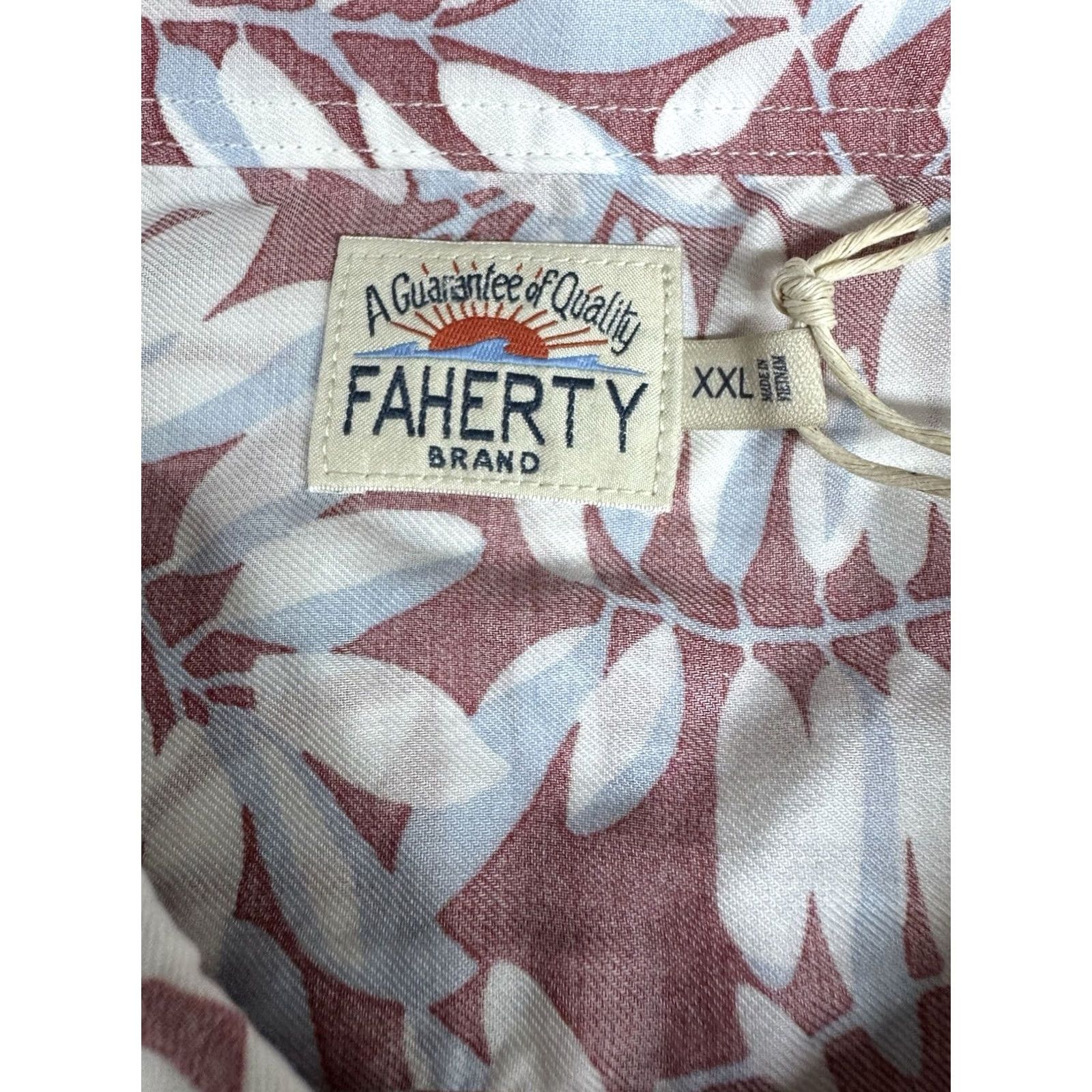 Faherty Faherty Playa Shirt Hawaiian Floral Botanical White Red Cotton Button Down XXL Size US XXL / EU 58 / 5 - 3 Thumbnail