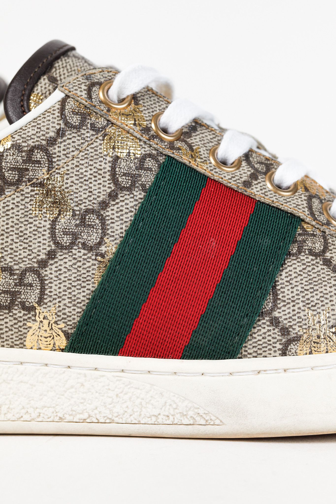 Gucci Gucci Ace GG Supreme Monogram Bee Sneakers Size US 7 / IT 37 - 7 Thumbnail
