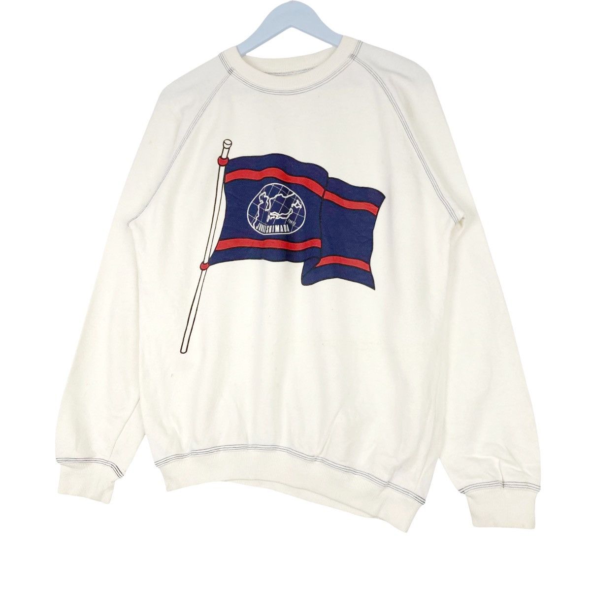 Junko Shimada × Vintage Vintage Junko Shimada Printed Crewneck Sweatshirt White Size US M / EU 48-50 / 2 - 2 Thumbnail
