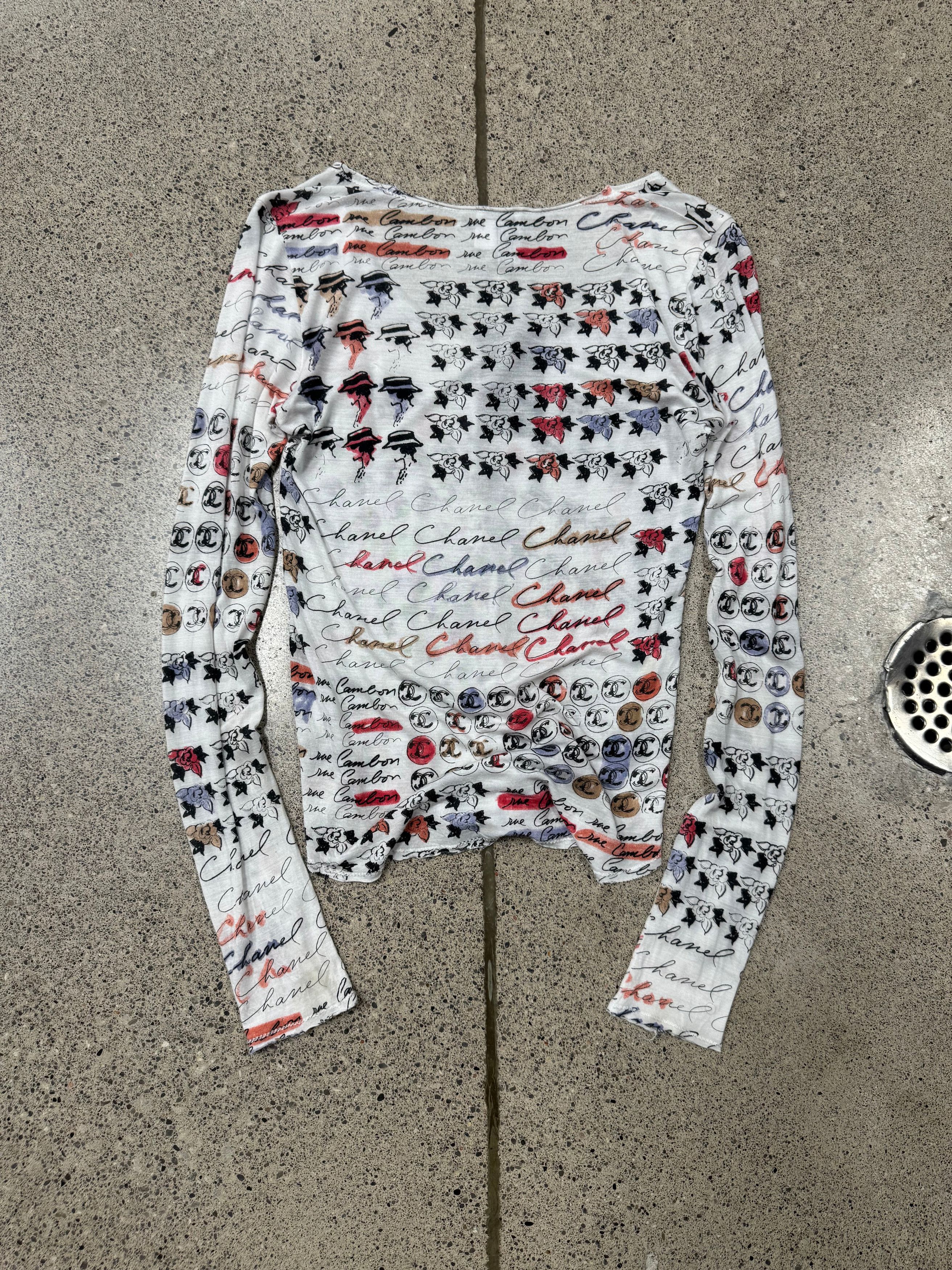 Chanel SS2006 Chanel ‘Cruise’ Semi Sheer Silk Long Sleeve Top Size S / US 4 / IT 40 - 3 Thumbnail