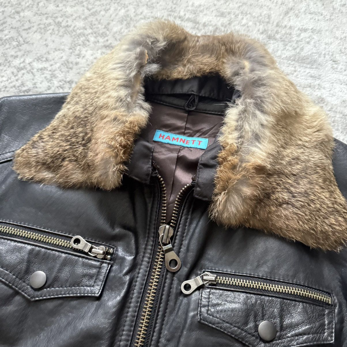 Katharine Hamnett London Katharine Hamnett Pig Leather Rabbit Fur Bomber Jacket Size US L / EU 52-54 / 3 - 4 Thumbnail