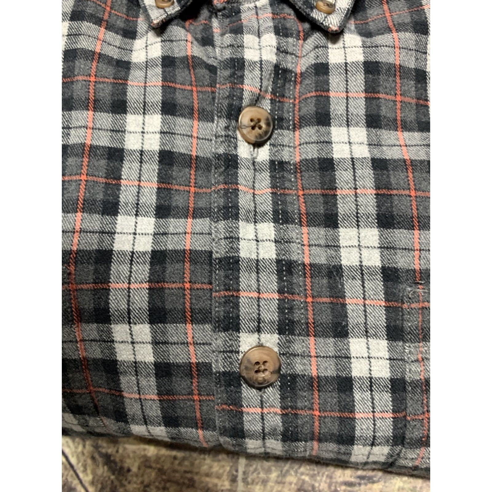 CO Duluth Flannel Shirt Mens L Button-Up Black Gray Plaid Long Sleeve Shirt Size US L / EU 52-54 / 3 - 5 Thumbnail