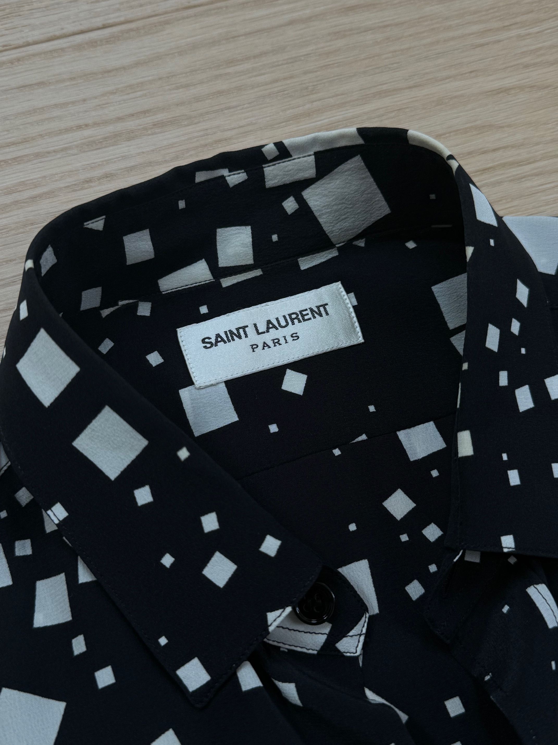Saint Laurent Paris Squares Silk Shirt SS14 Size US S / EU 44-46 / 1 - 2 Thumbnail