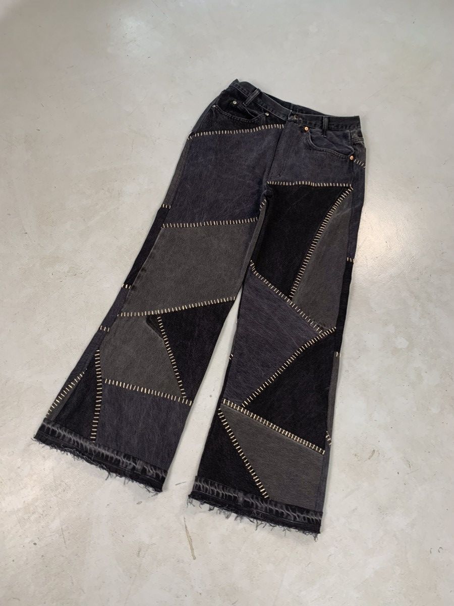 Levi's upcycled levis hand stitch printed baggy fit denim Size US 30 / EU 46 - 1 Thumbnail