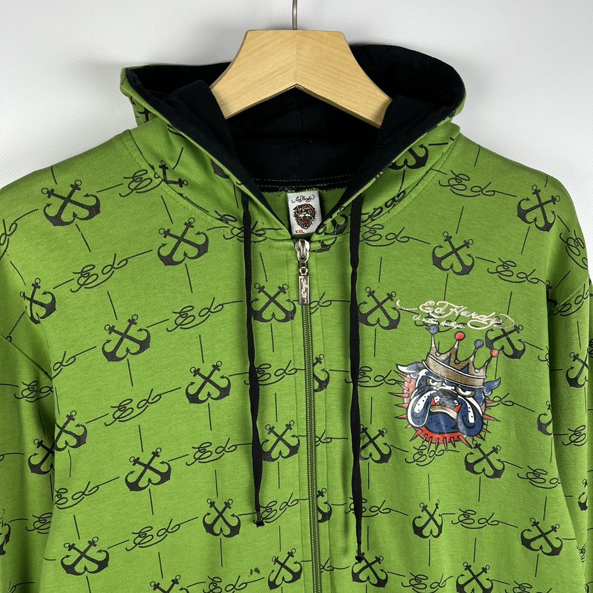 Ed Hardy Vintage Ed Hardy Bulldog rare y2k AOP hoodie 90’s Size US M / EU 48-50 / 2 - 10 Thumbnail