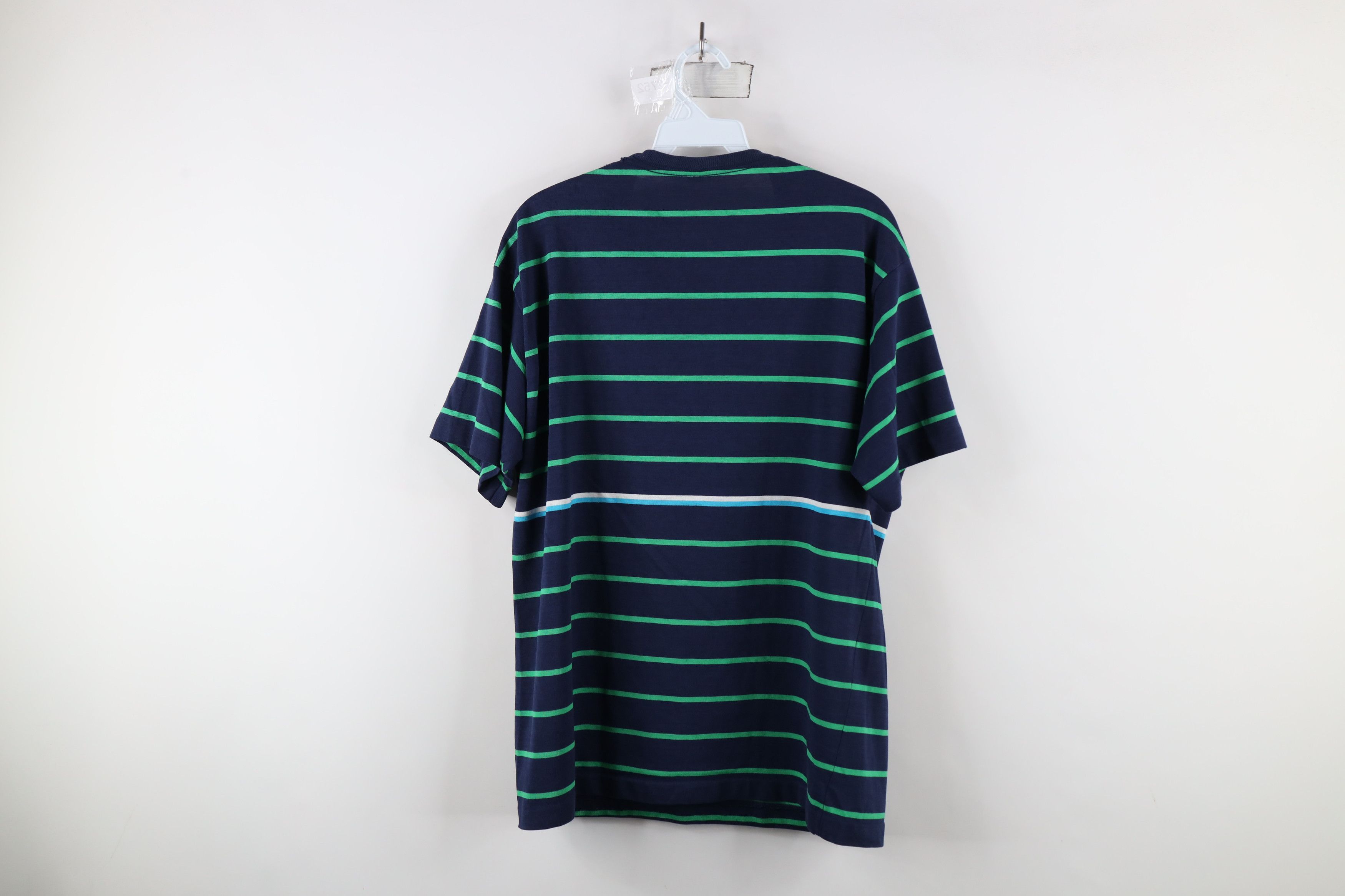 Vintage Vintage 90s Streetwear Striped Knit Short Sleeve T-Shirt USA Size US M / EU 48-50 / 2 - 11 Thumbnail