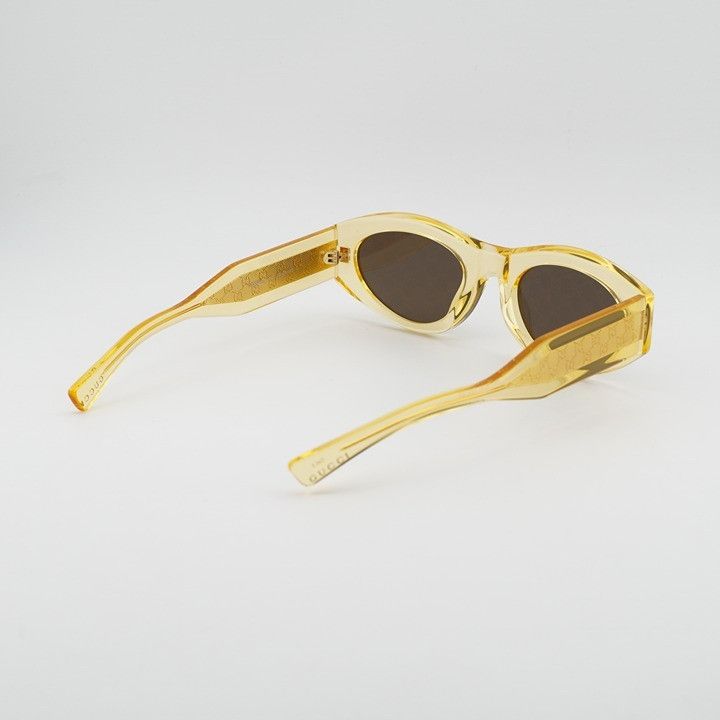 Gucci Gucci GG2065S 004 Sunglasses Yellow Cat Eye Frame Size ONE SIZE - 3 Thumbnail