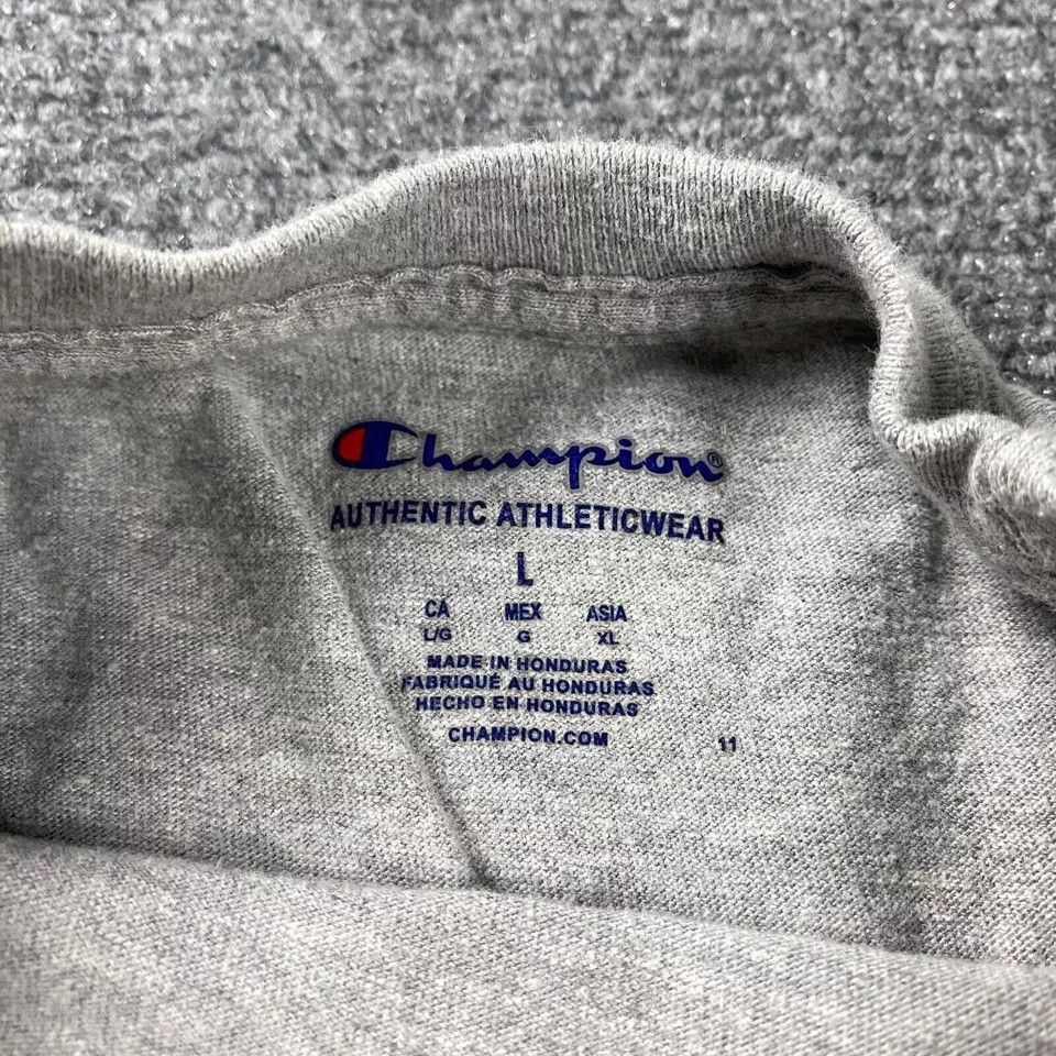 Champion Champion Shirt Men's Large Gray Casual Crew Neck Long Sleeve Size US L / EU 52-54 / 3 - 3 Thumbnail