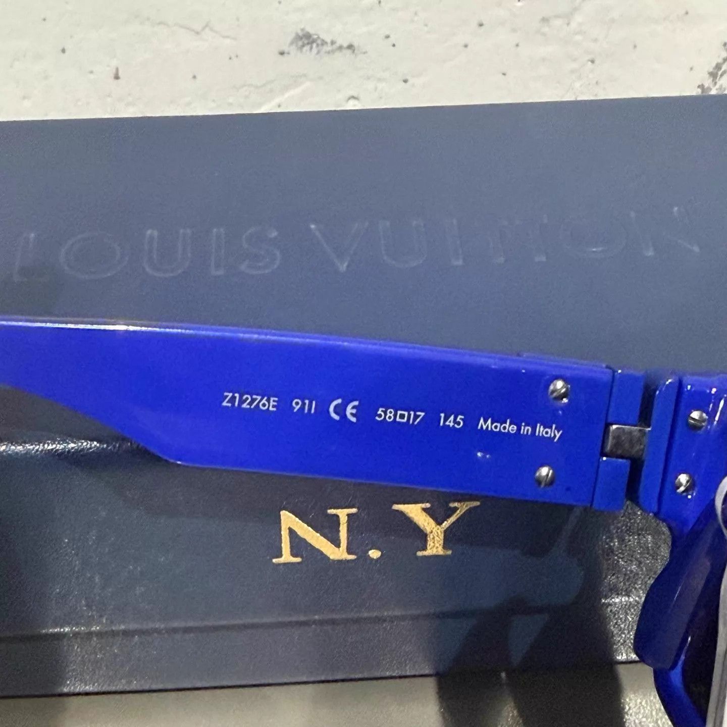 Louis Vuitton LOUIS VUITTON Millionaire square frame sunglasses blue 99 Size ONE SIZE - 3 Thumbnail