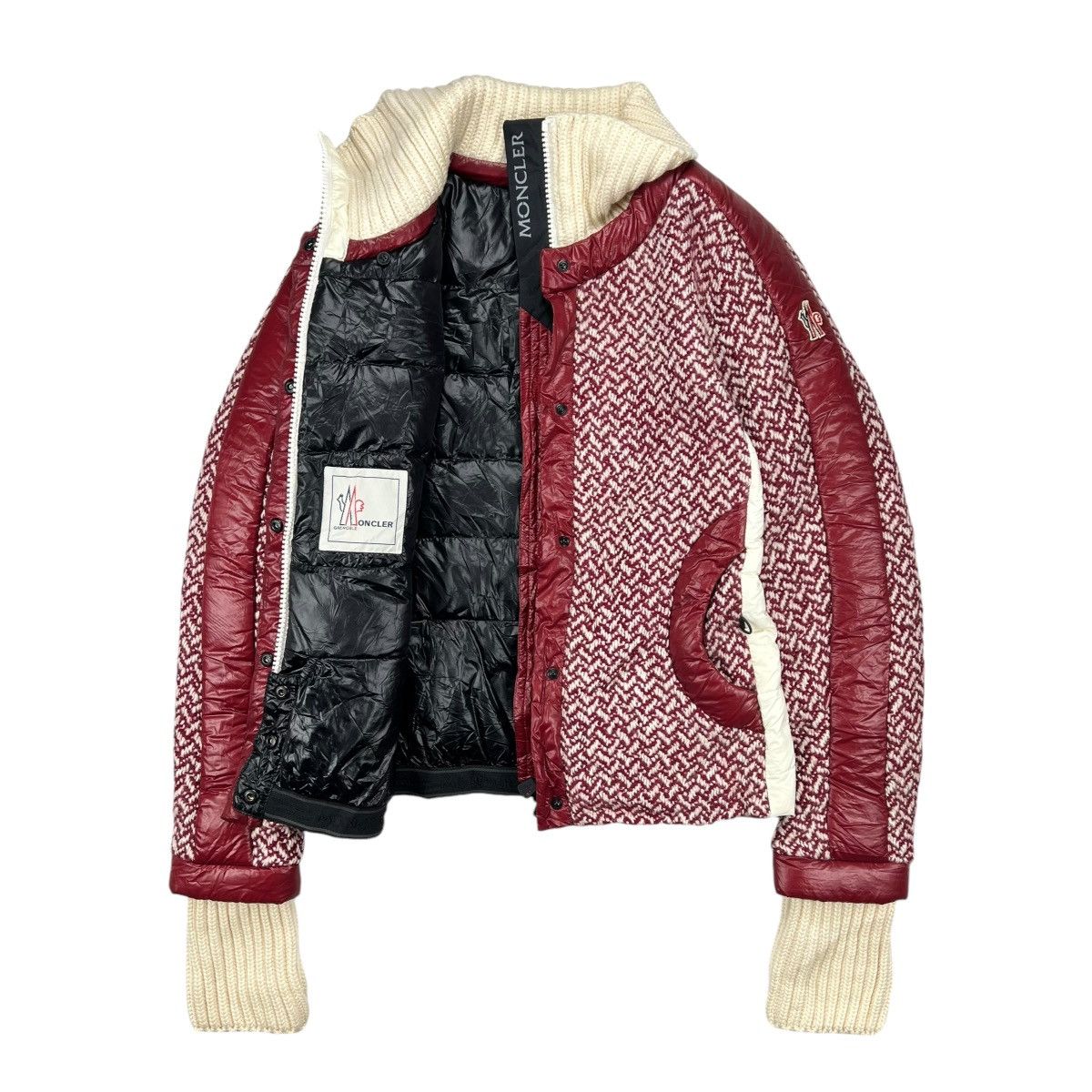Moncler Grenoble Red Moncler Grenoble Penny Tweed Wool Down Jacket Size XS / US 0-2 / IT 36-38 - 2 Thumbnail