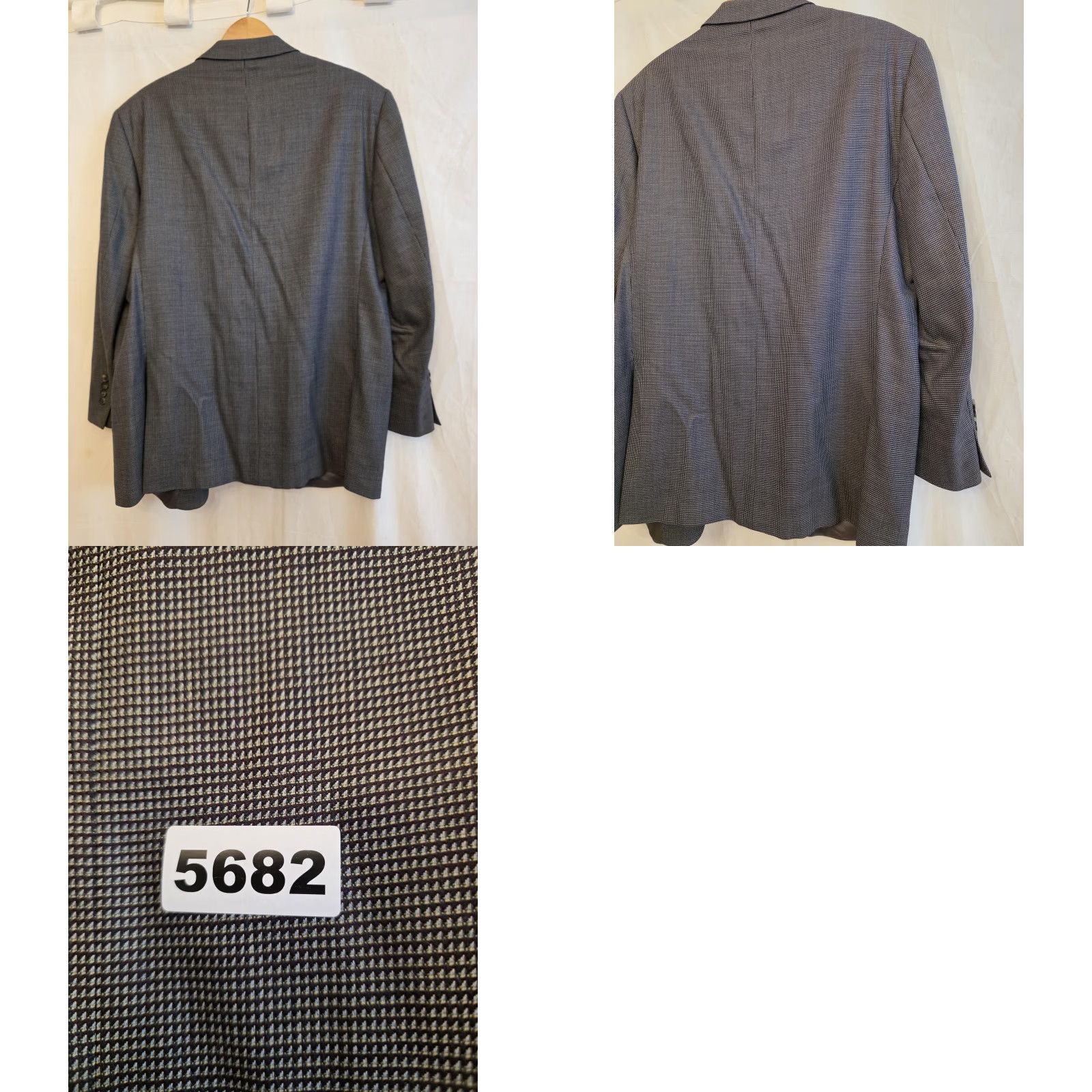 Cremieux Cremieux Blazer Sport Coat Mens 44 Gray Wool Check Loro Piana Jacket READ Size 44R - 10 Thumbnail
