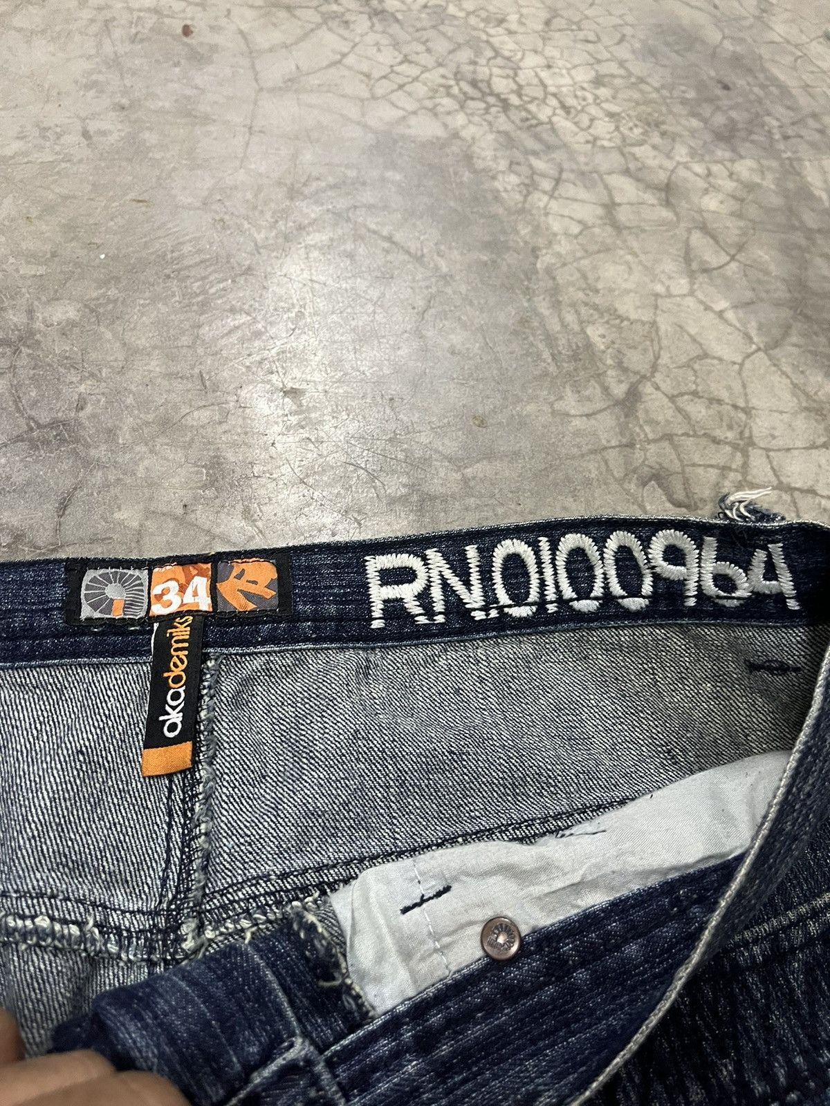 Akademiks akdemiks baggy patchwork shashiko boro denim Size US 34 / EU 50 - 7 Thumbnail