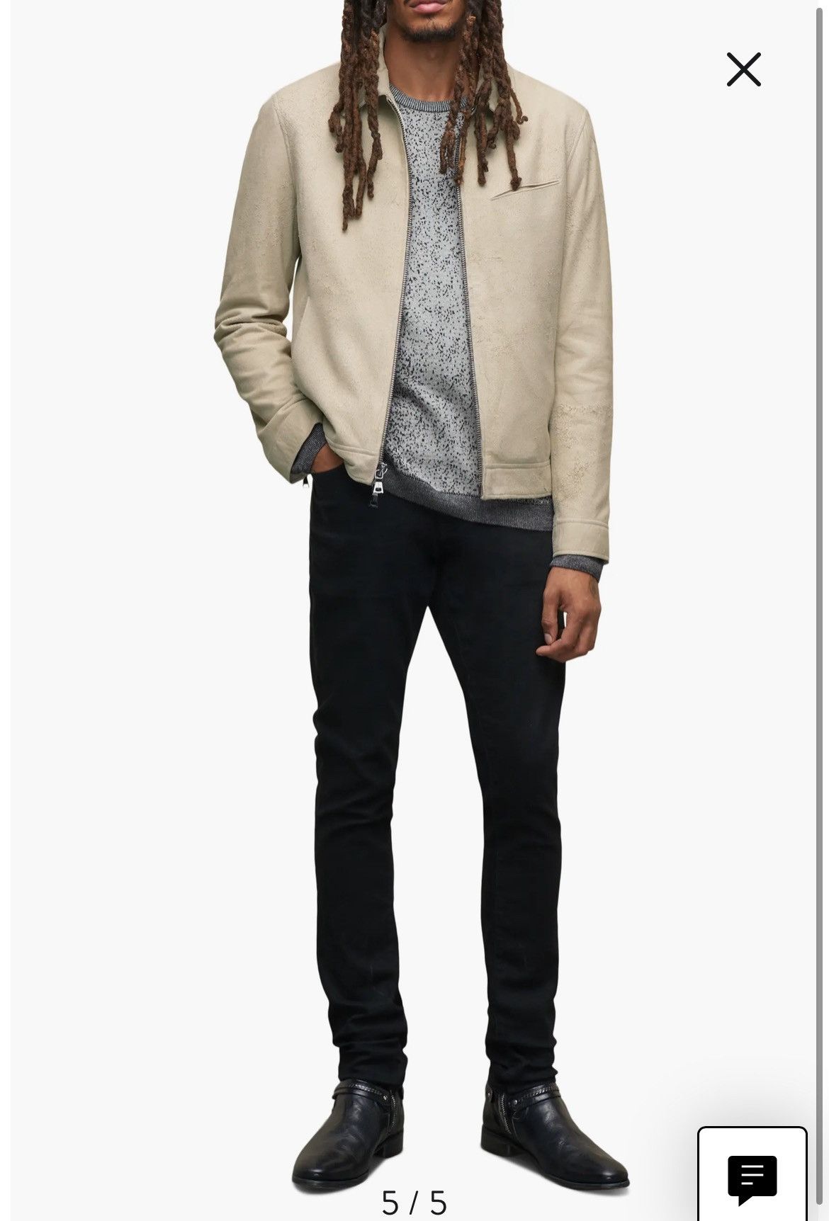 John Varvatos Slim fit leather jacket. 48 Size US M / EU 48-50 / 2 - 5 Thumbnail
