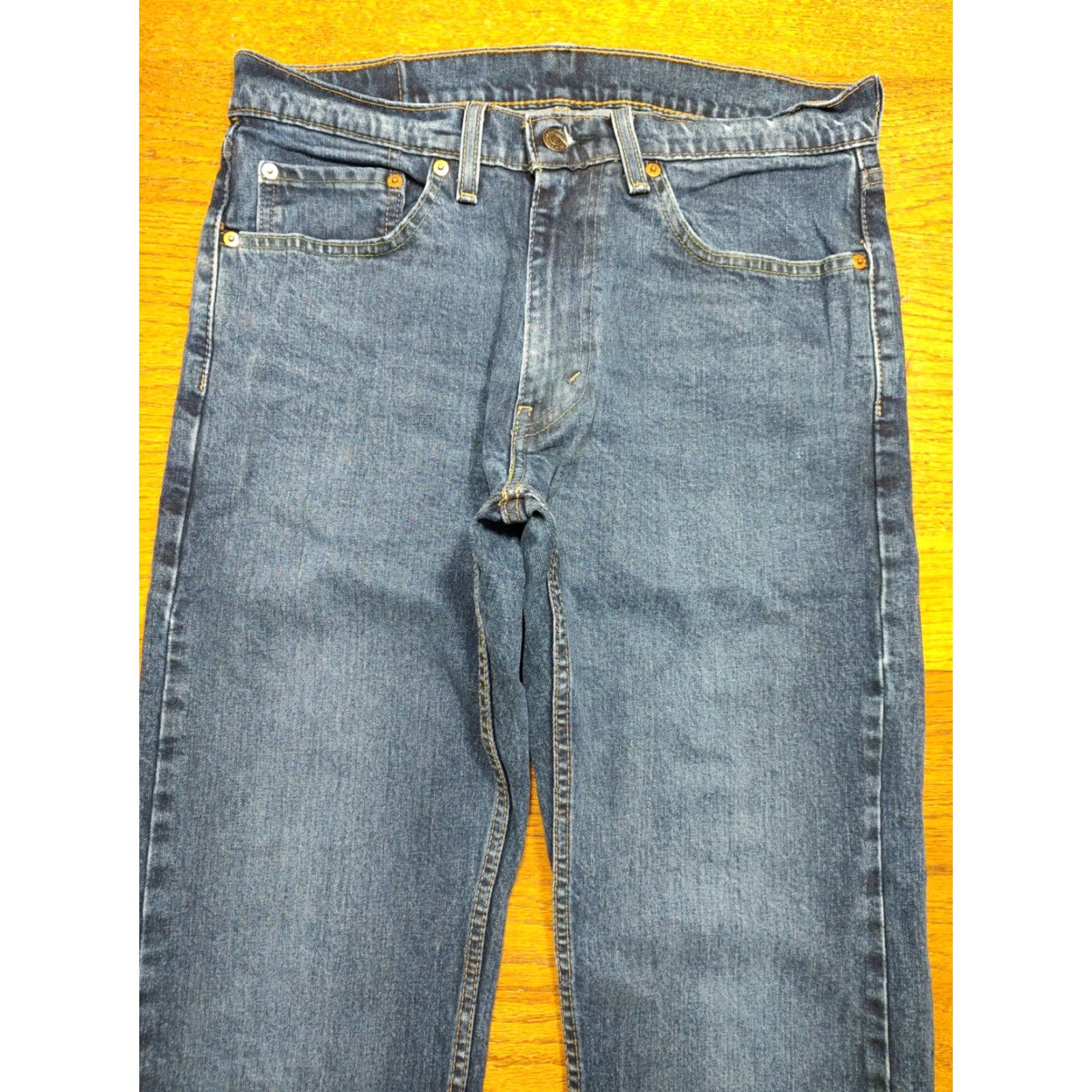 Levi's Levi's 505 Jeans Mens Regular Straight Blue Denim 32x30 5-Pocket Zip Belt Loops Machine Washable Vintage: No Size US 32 / EU 48 - 4 Thumbnail