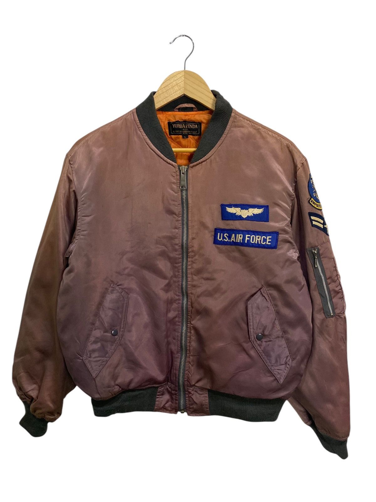 Vintage Vintage us air force sunfaded bomber jacket Size US L / EU 52-54 / 3 - 4 Thumbnail
