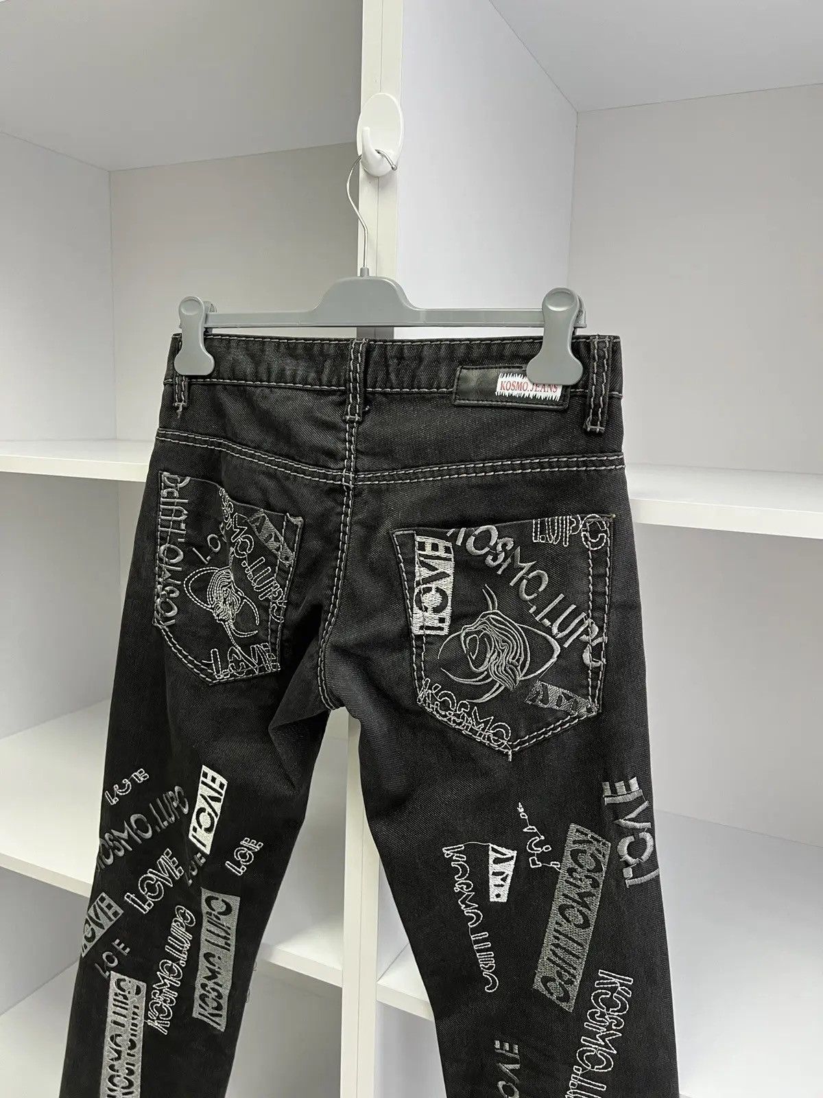 Japanese Brand × Vintage Vintage Kosmolupo Y2K Japanese Style Archival Black Pants Size US 30 / EU 46 - 15 Thumbnail