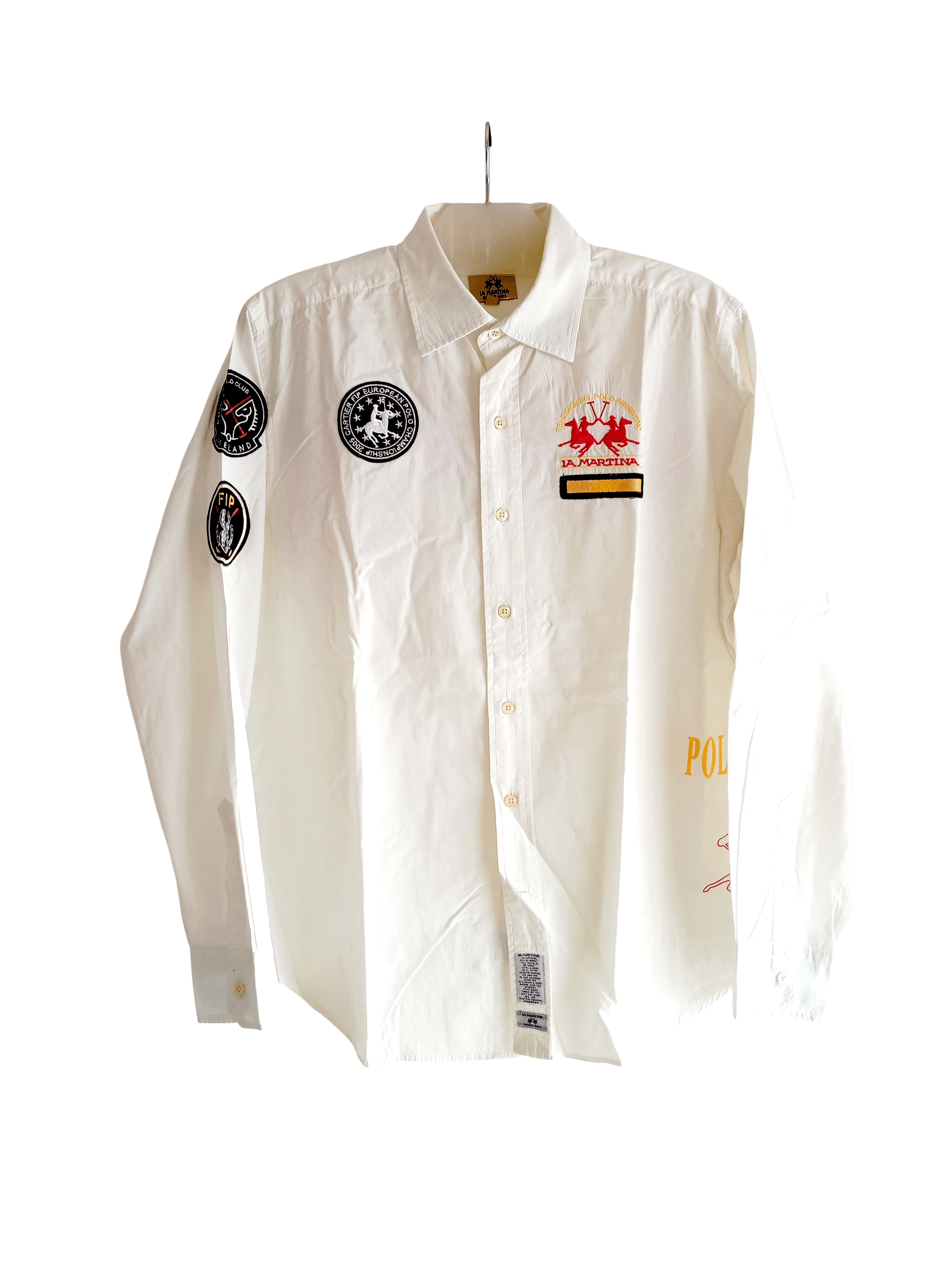 La Martina Vintage La Martina Chief Kief Spain Big Logo Shirt Size US XL / EU 56 / 4 - 1 Thumbnail