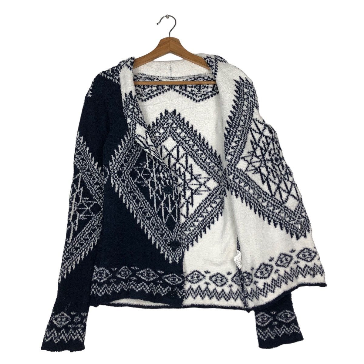 Japanese Brand 🔥Black by Vanquish Cardigan Navajo Aztec Native Design Size US M / EU 48-50 / 2 - 11 Thumbnail