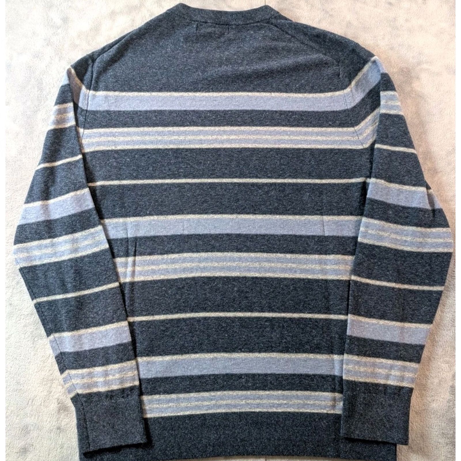 Banana Republic Banana Republic Silk Linen Striped Long Sleeve Crewneck Sweater Blue Men's L Size US L / EU 52-54 / 3 - 3 Thumbnail