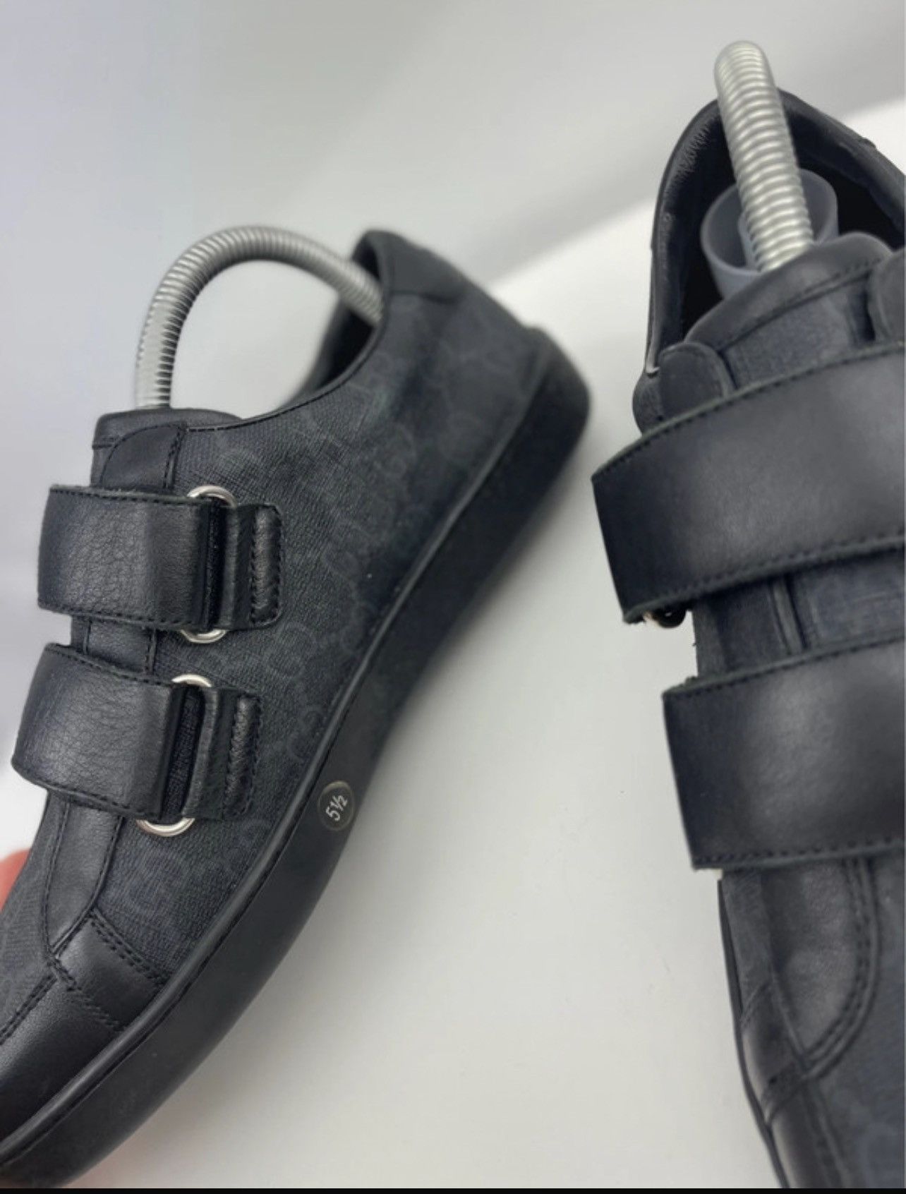 Gucci Gucci Supreme Canvas And Leather Double Velcro Ace Sneakers Size US 5 / EU 37 - 4 Thumbnail