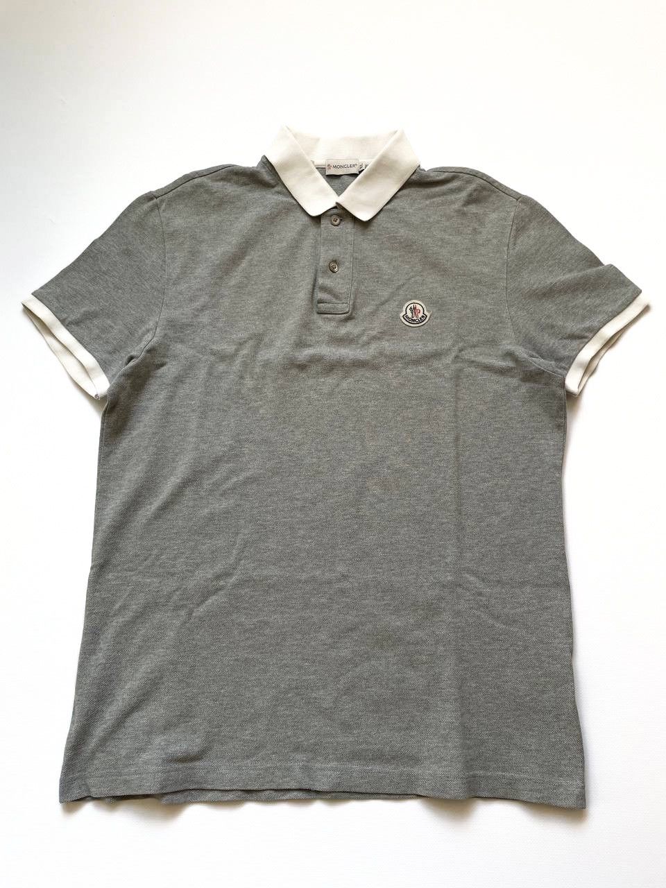 Moncler Vintage Moncler polo shirt gray XL t luxury Size US XL / EU 56 / 4 - 1 Thumbnail