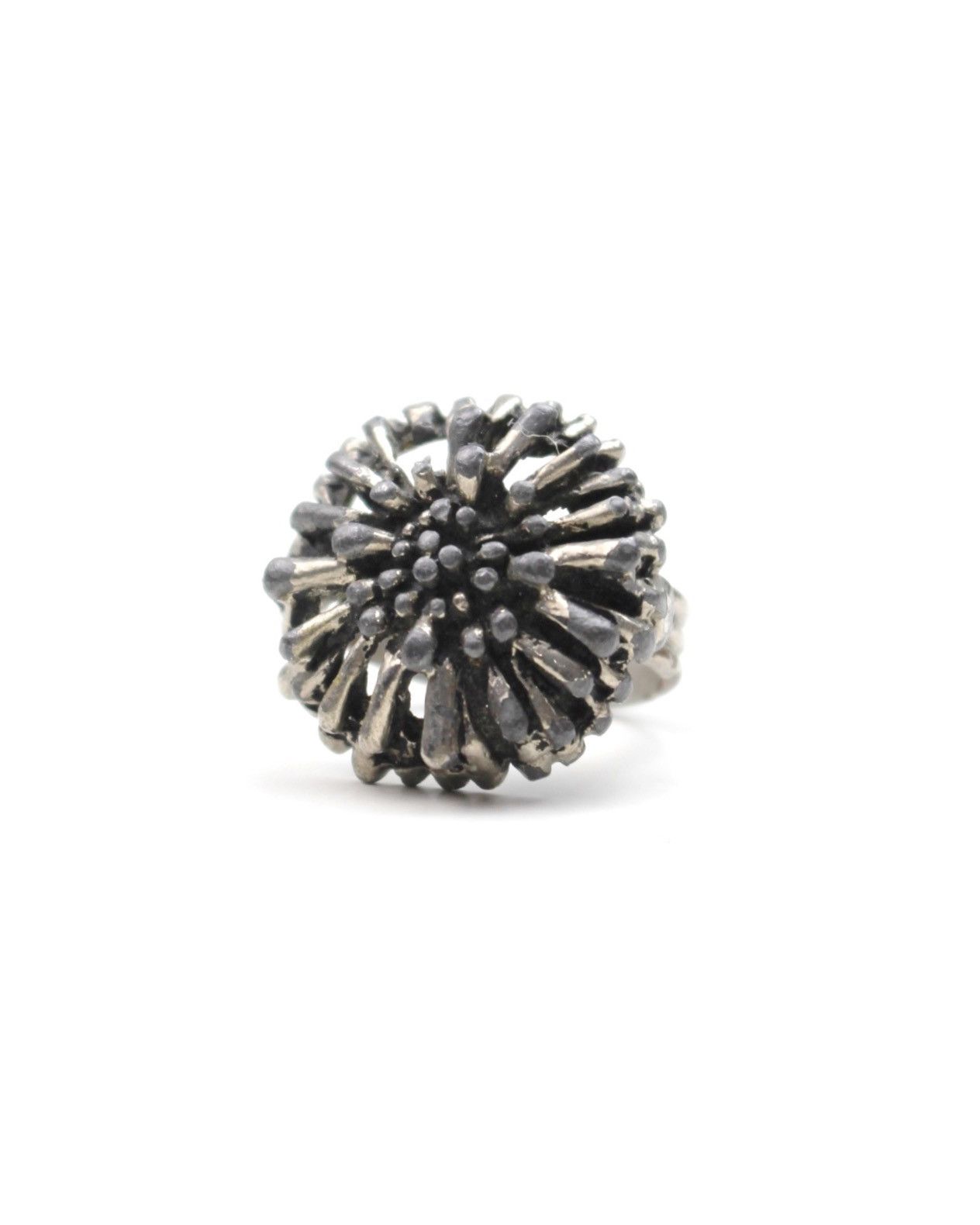 Hysteric Glamour 2000S JAPANESE MADE POMPOM BLOOM DARK OXIDIZED RING Size ONE SIZE - 1 Thumbnail