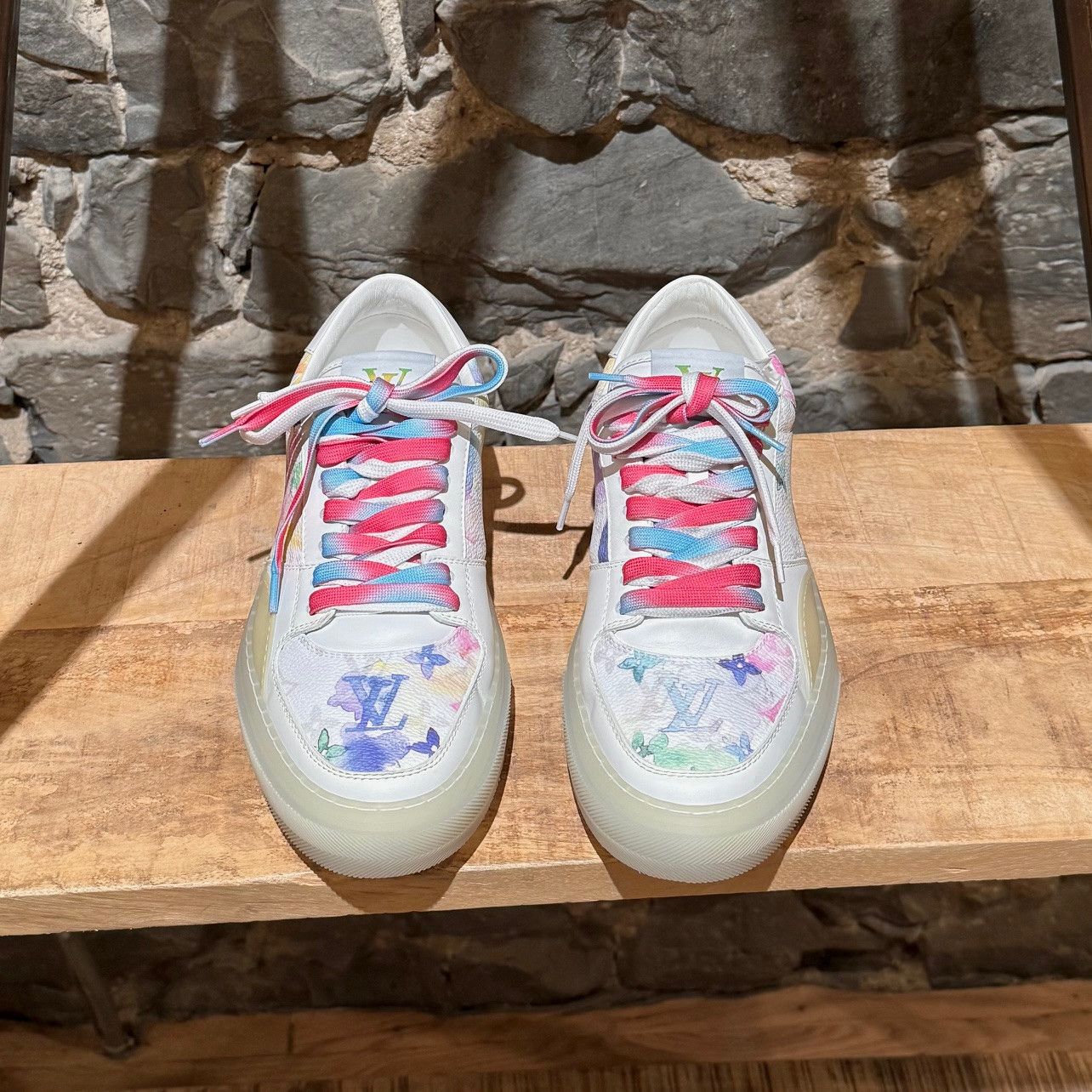 Louis Vuitton Louis Vuitton 2021 Ollie Watercolor Monogram Sneakers Size US 8.5 / EU 41-42 - 4 Thumbnail