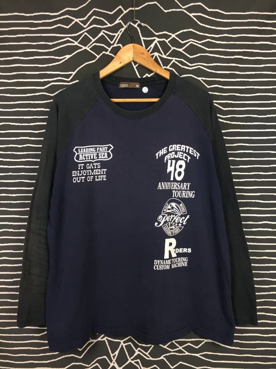 Japanese Brand × Vintage EXCUSE Dynamic Touring Custom Machine Raglan Tee Size US XXL / EU 58 / 5 - 3 Thumbnail