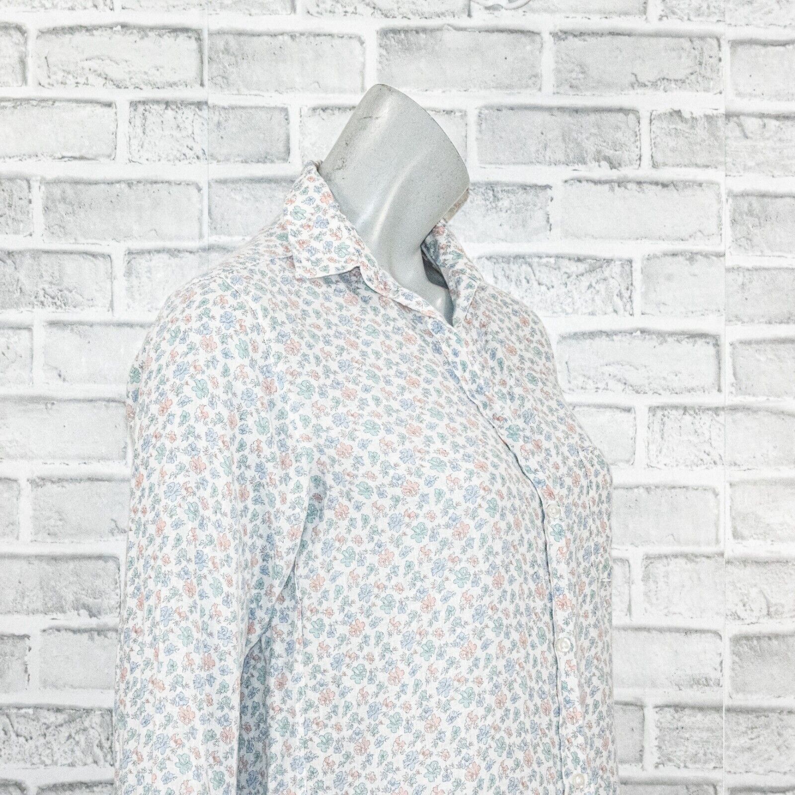 Designer Grayson The HERO Anthropologie Linen Button up shirt Floral Size S / US 4 / IT 40 - 9 Thumbnail