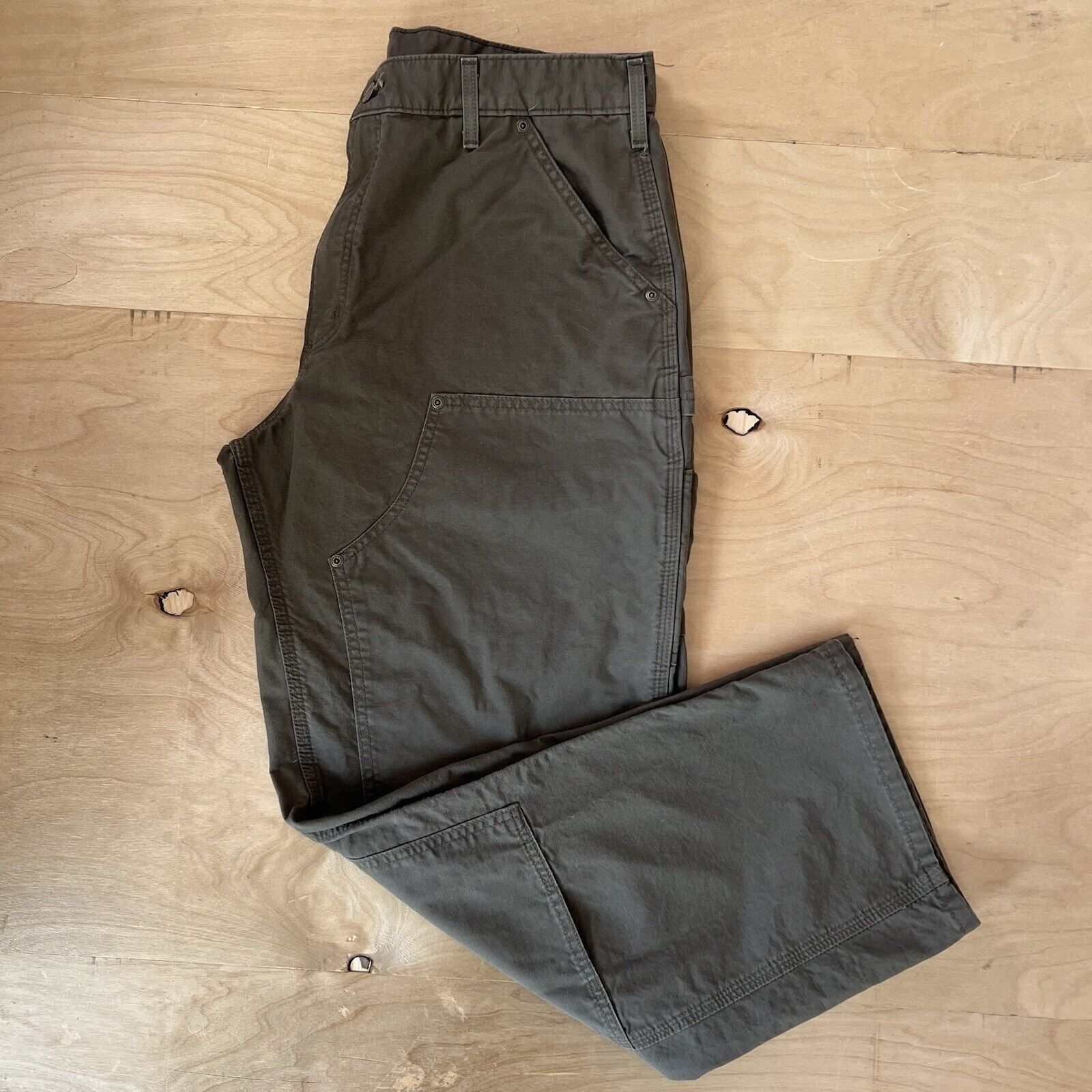 Carhartt × Vintage Vintage Carhartt Double Knee Pants 35 Dark Green Workwear Size US 35 - 2 Thumbnail