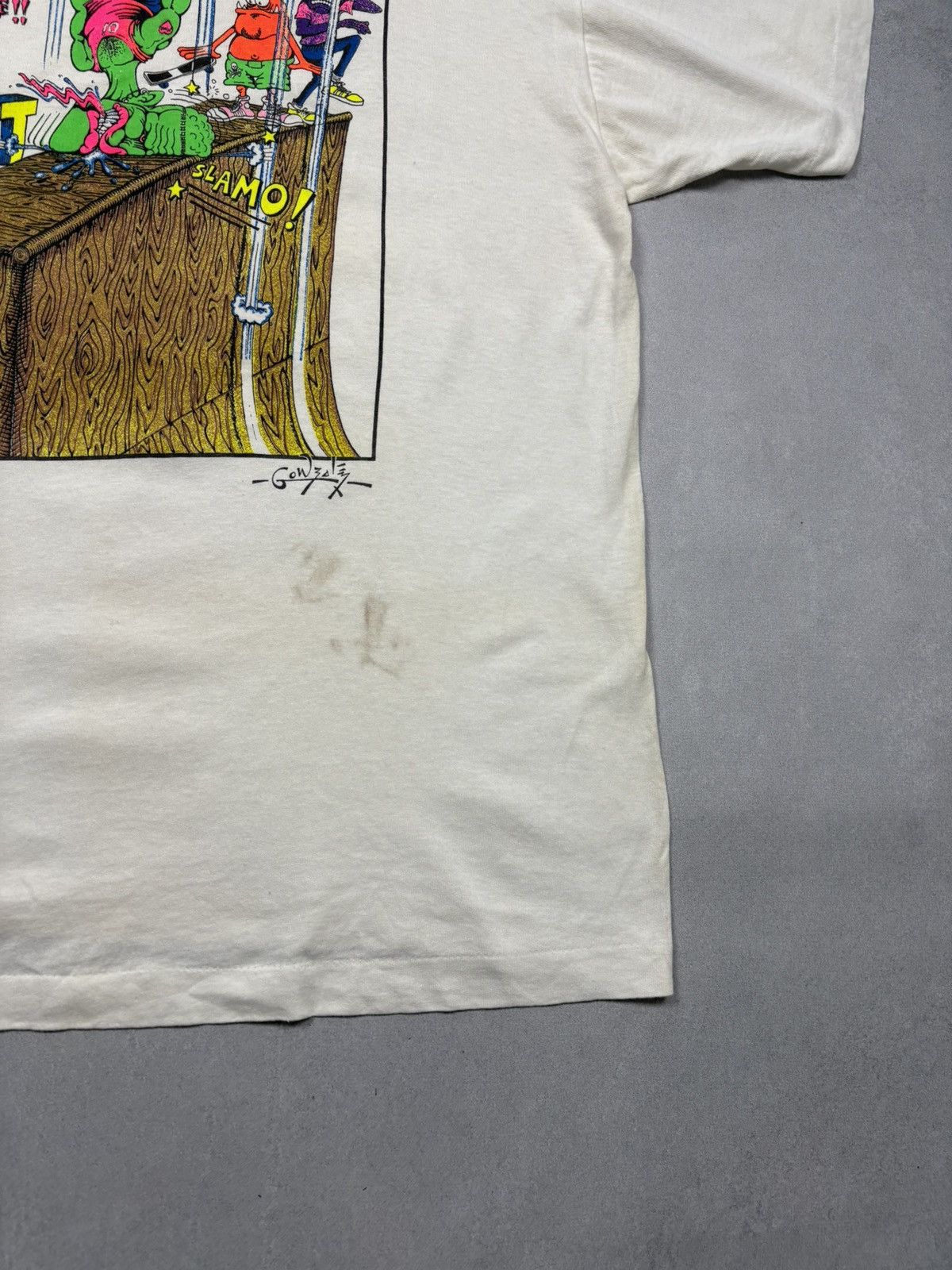 Vintage 1988 Scare Wear The Face Plant Skate Punk Gonzales Tee VTG Size US XL / EU 56 / 4 - 6 Thumbnail
