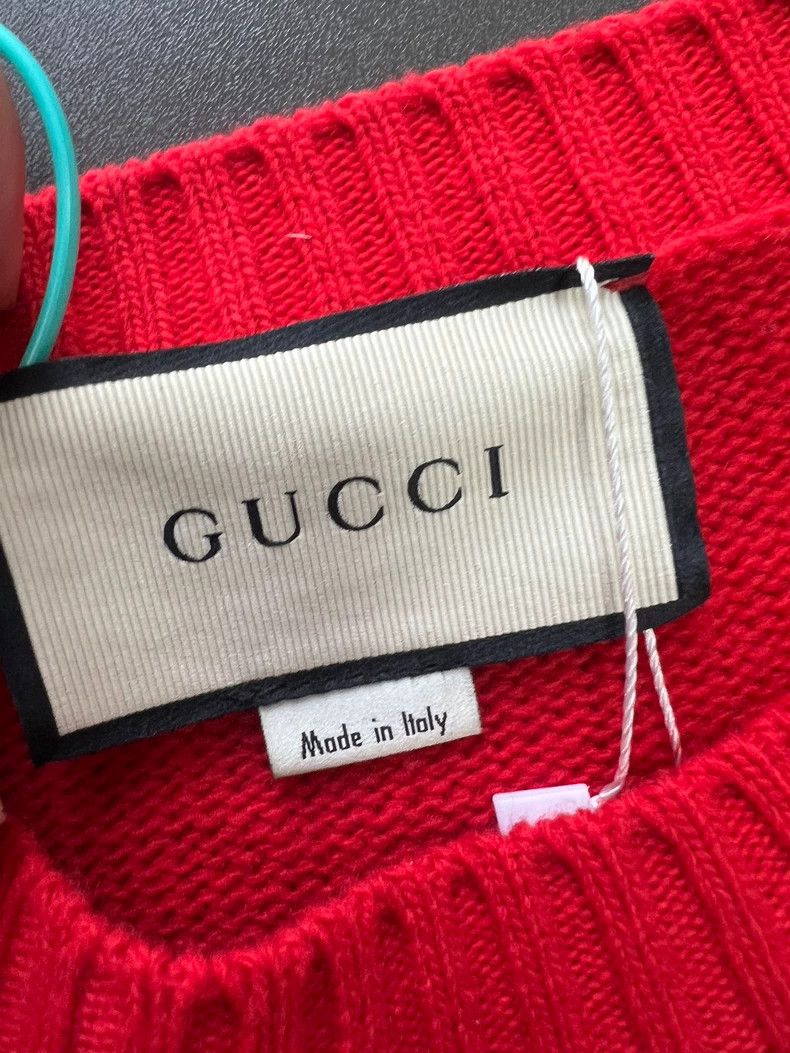 Gucci Gucci Full-print Loved striped round-neck sweater 2504-Next Size US L / EU 52-54 / 3 - 3 Thumbnail