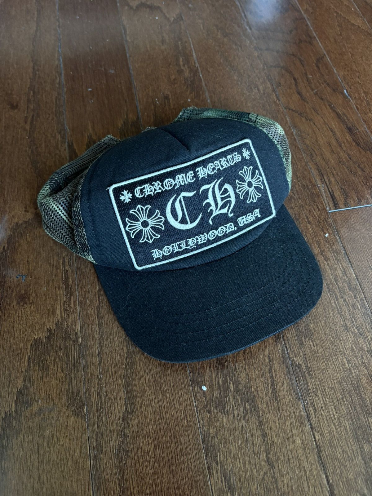 Chrome Hearts Chrome Hearts CH Black Camo Trucker Hat Size ONE SIZE - 4 Thumbnail