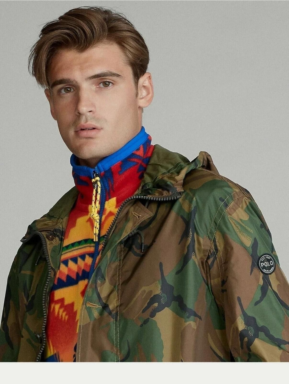 Polo Ralph Lauren Polo Ralph Lauren Hooded Army Camouflage Rain Coat Jacket S Size US S / EU 44-46 / 1 - 4 Thumbnail