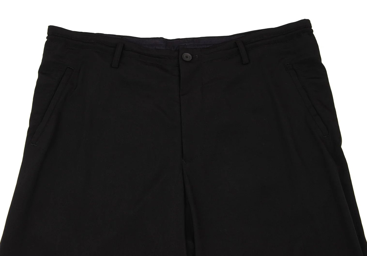 Yohji Yamamoto Yohji Yamamoto Crepe Dressed Button Pants Black Size US 32 / EU 48 - 2 Thumbnail