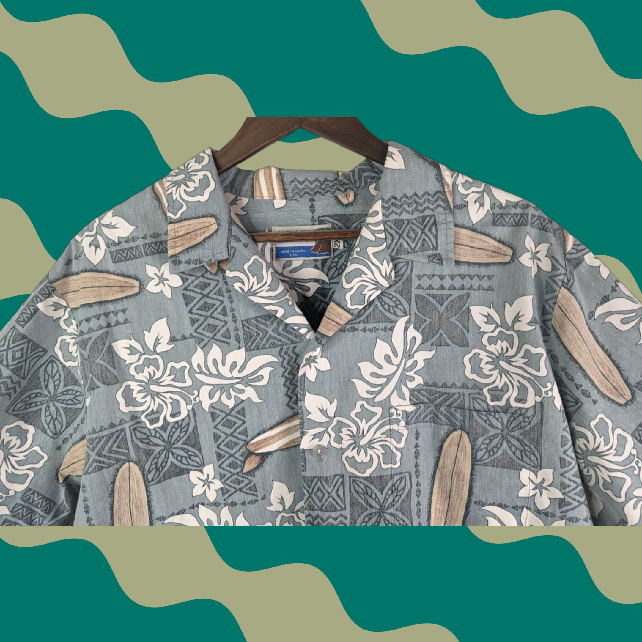 ALOHAS VINTAGE Makapuu Hawaiian Shirt Aloha Surfboards Floral Short Sleeve Men's 2XL Size US XXL / EU 58 / 5 - 1 Thumbnail
