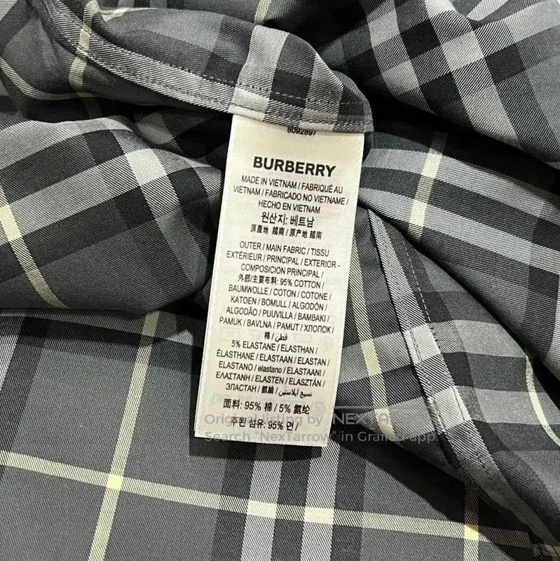 Burberry Burberry Gray Plaid Long Sleeve Shirt. Size US L / EU 52-54 / 3 - 7 Thumbnail
